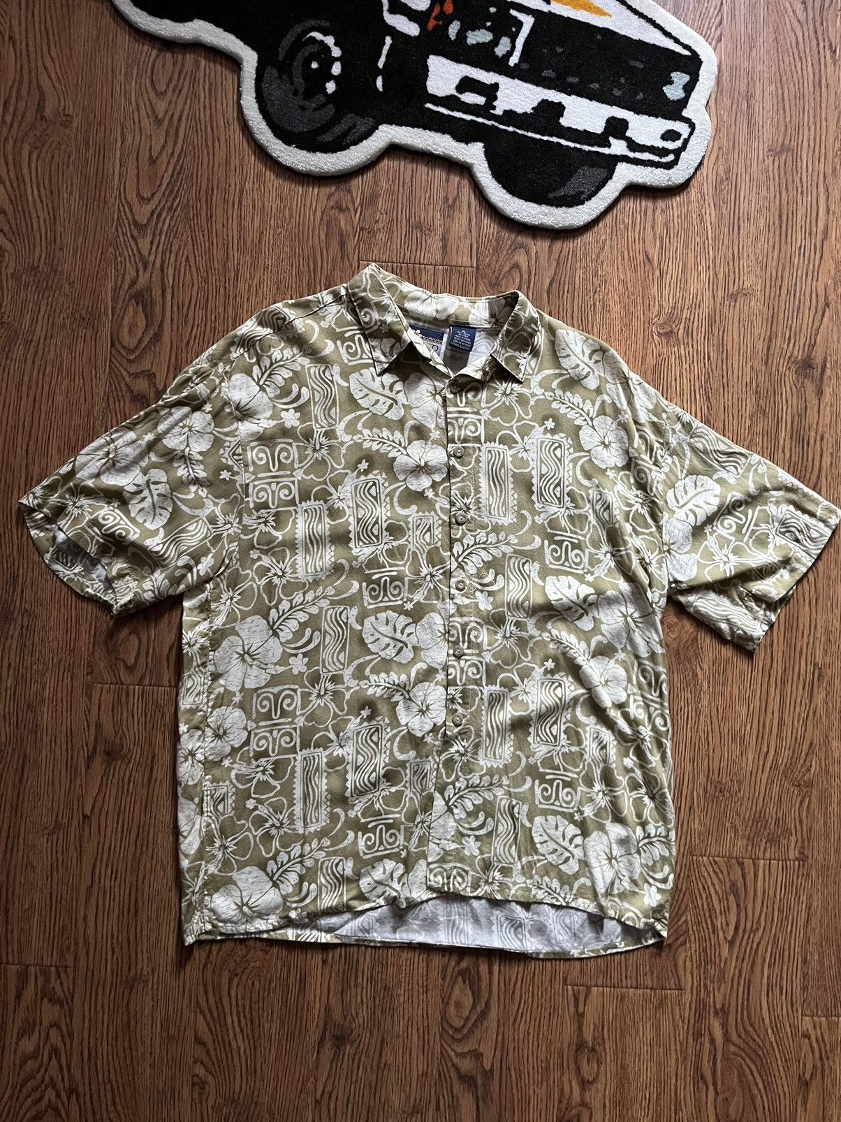 Vintage Silk Hawaiian Ringo Shirt Size US XL / EU 56 / 4 - 1 Thumbnail