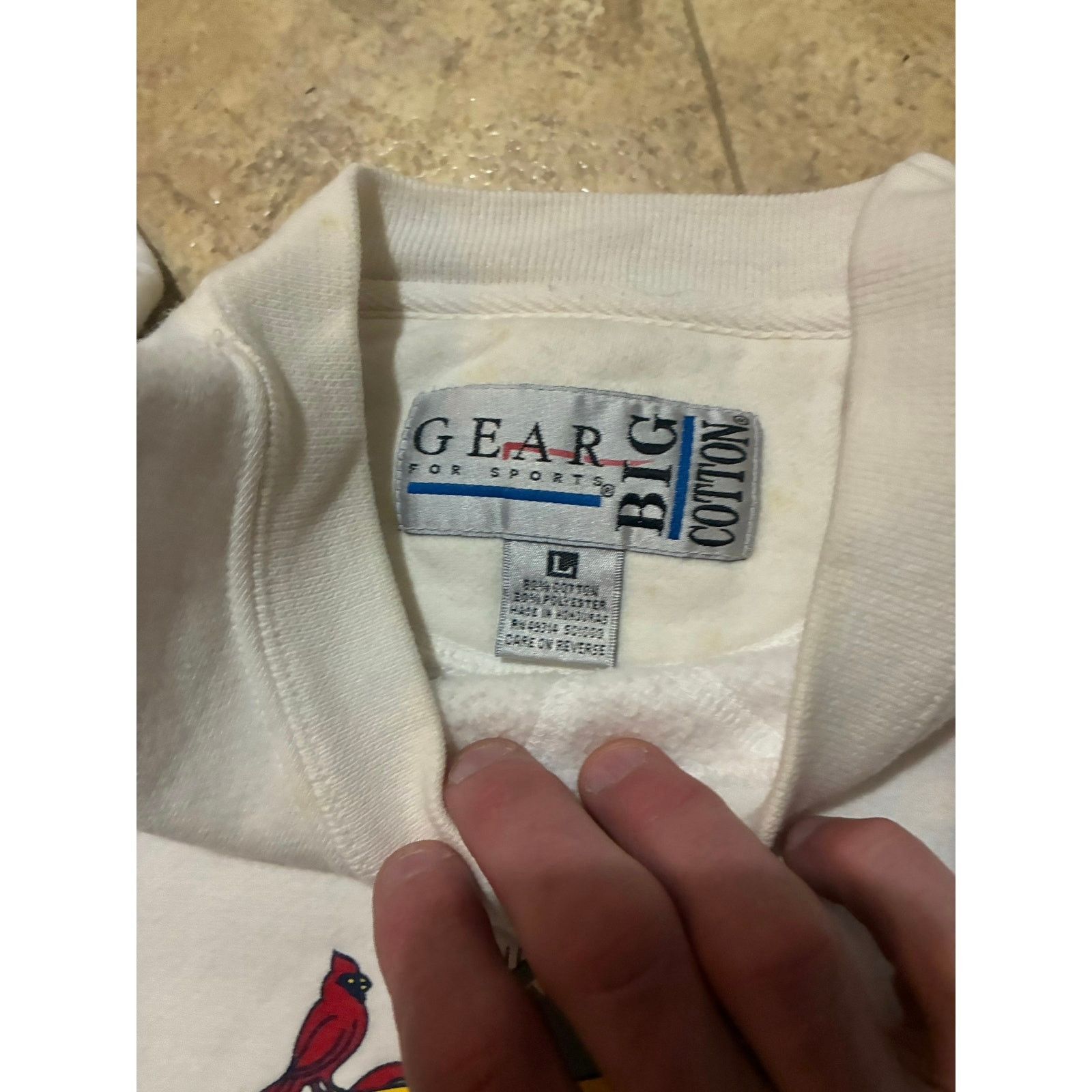 Gear for Sports Vintage 1996 St Louis Cardinals White Sweatshirt Gear Large Size US L / EU 52-54 / 3 - 4 Thumbnail