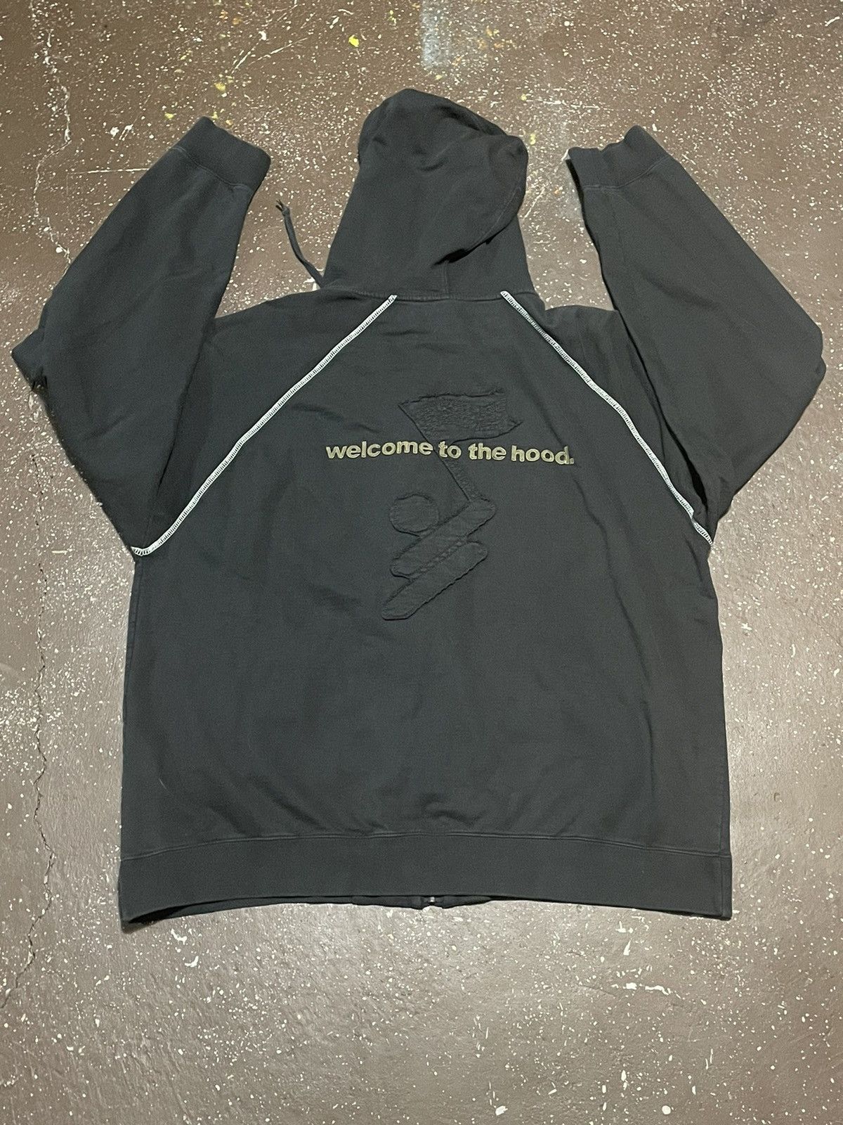 Vintage Vintage ARME Welcome To The Hood Hoodie Size US XXL / EU 58 / 5 - 2 Thumbnail