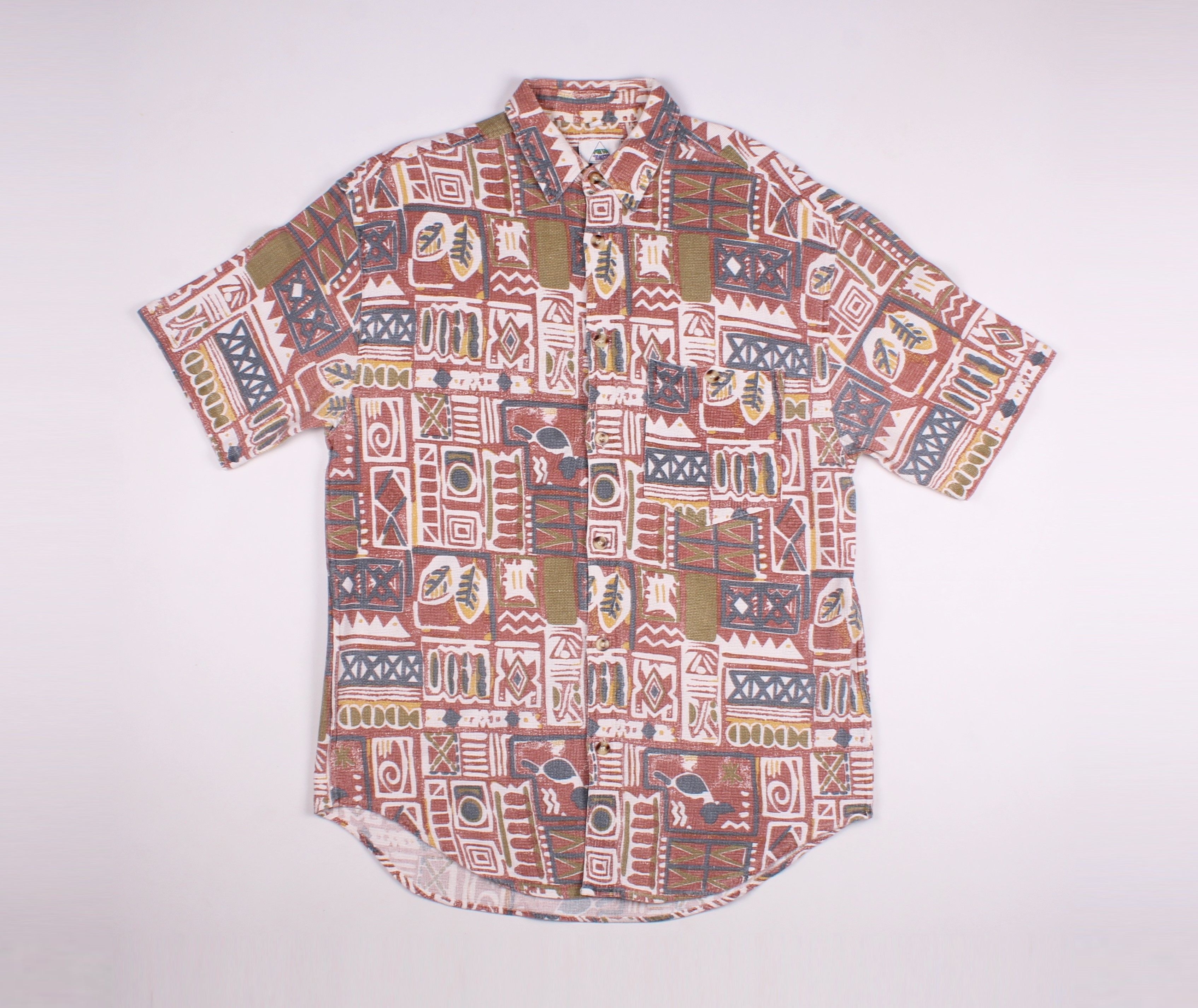 Vintage Vintage Boho Style Printed Short Sleeve Shirt Size US M / EU 48-50 / 2 - 1 Thumbnail