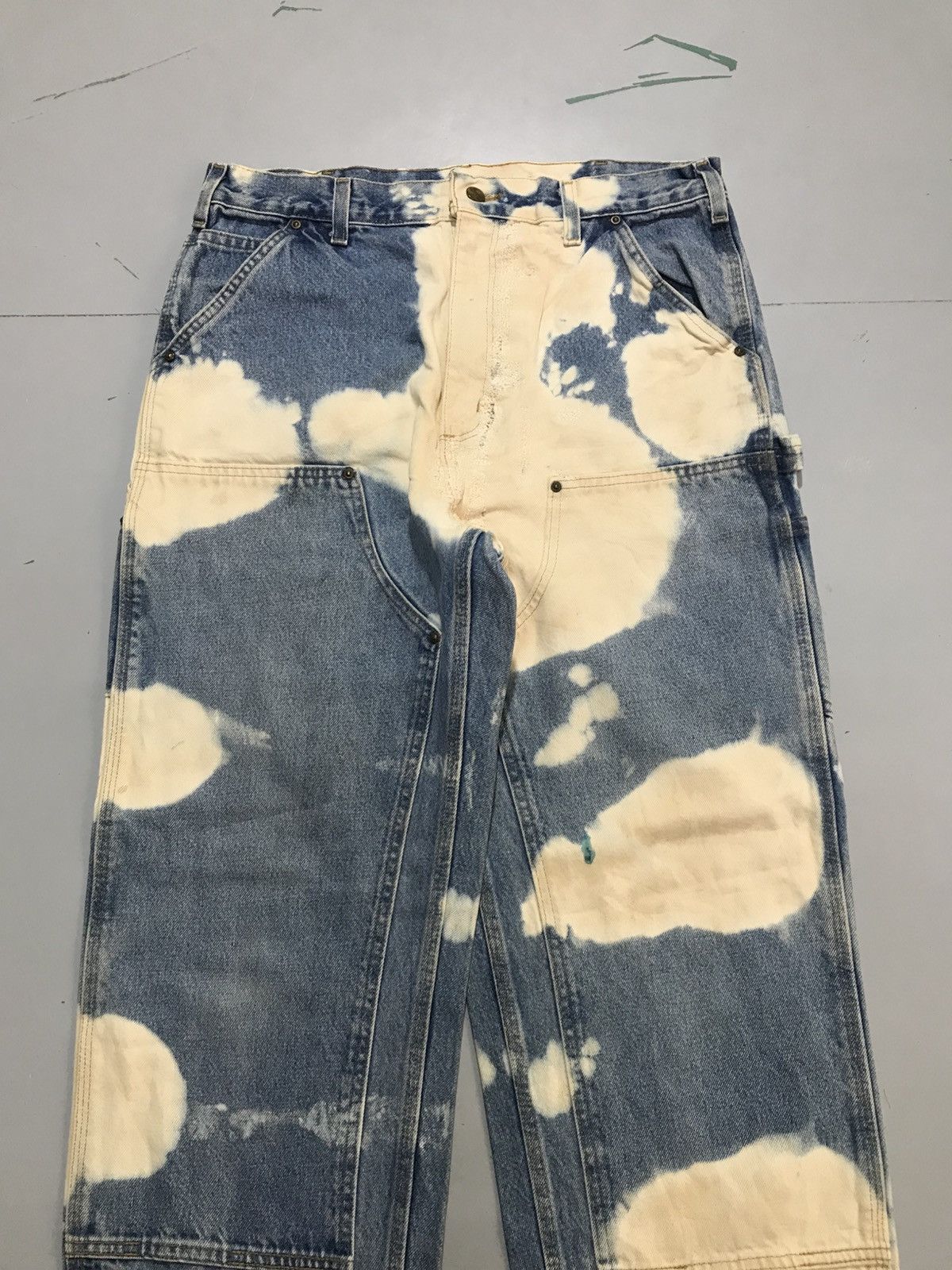 Carhartt Vintage carhartt B73 DST bleached double knee workwear Size US 34 / EU 50 - 4 Thumbnail