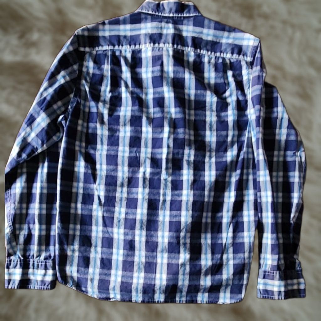 J.Crew J.CREW Mens Button-Up Shirt Long Sleeve Blue Plaid Oxford Slim Fit Size M Size US M / EU 48-50 / 2 - 1 Thumbnail