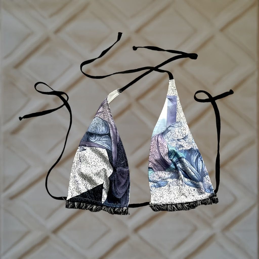 Vintage Blush Mark Bikini Top Womens Medium Multi Halter Spaghetti Strap Beach Size M / US 6-8 / IT 42-44 - 1 Thumbnail