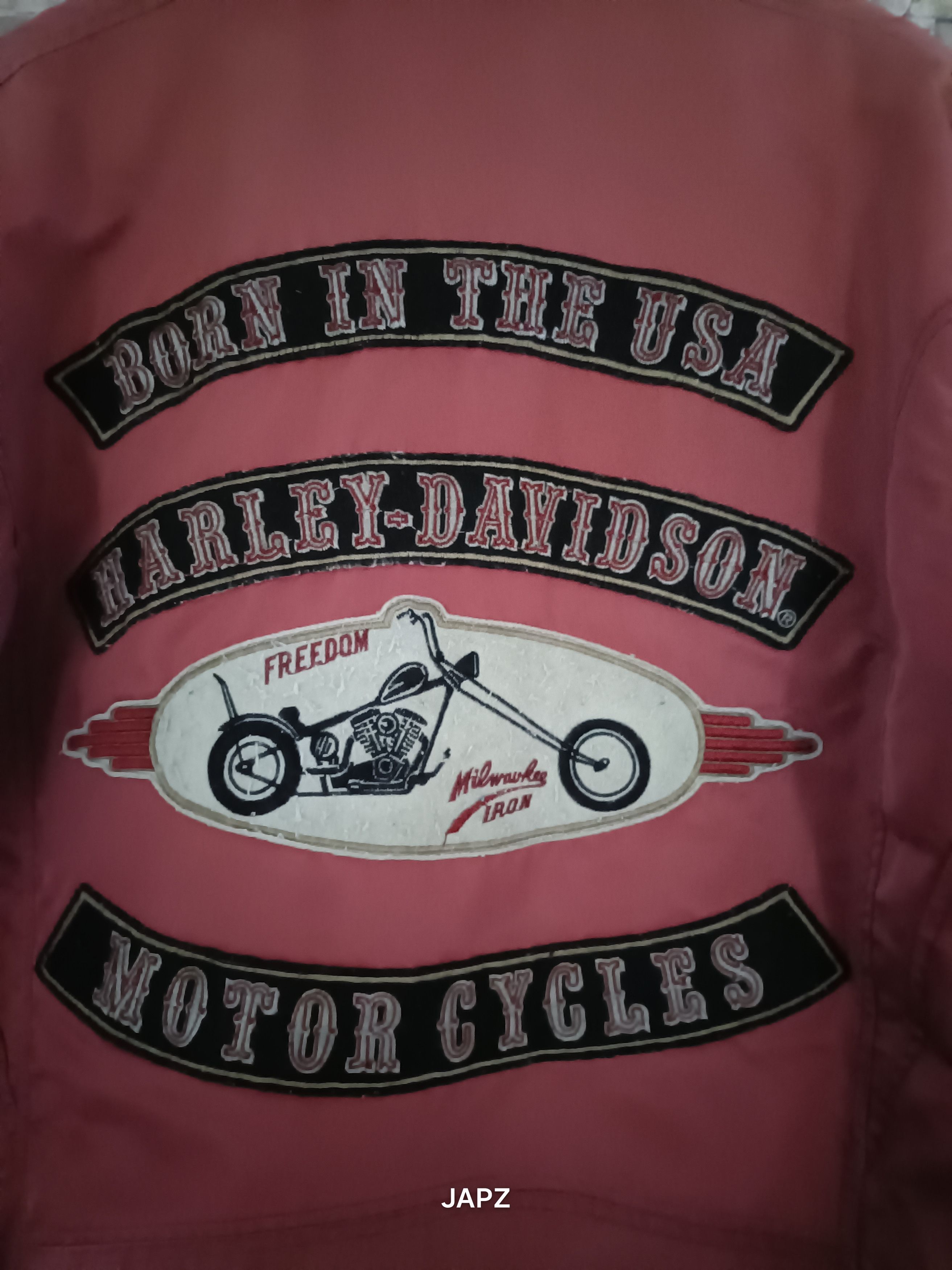 Harley Davidson × Vintage Very rare VTG Harley Davidson Milwaukee iron chopper jacket Size US L / EU 52-54 / 3 - 2 Thumbnail