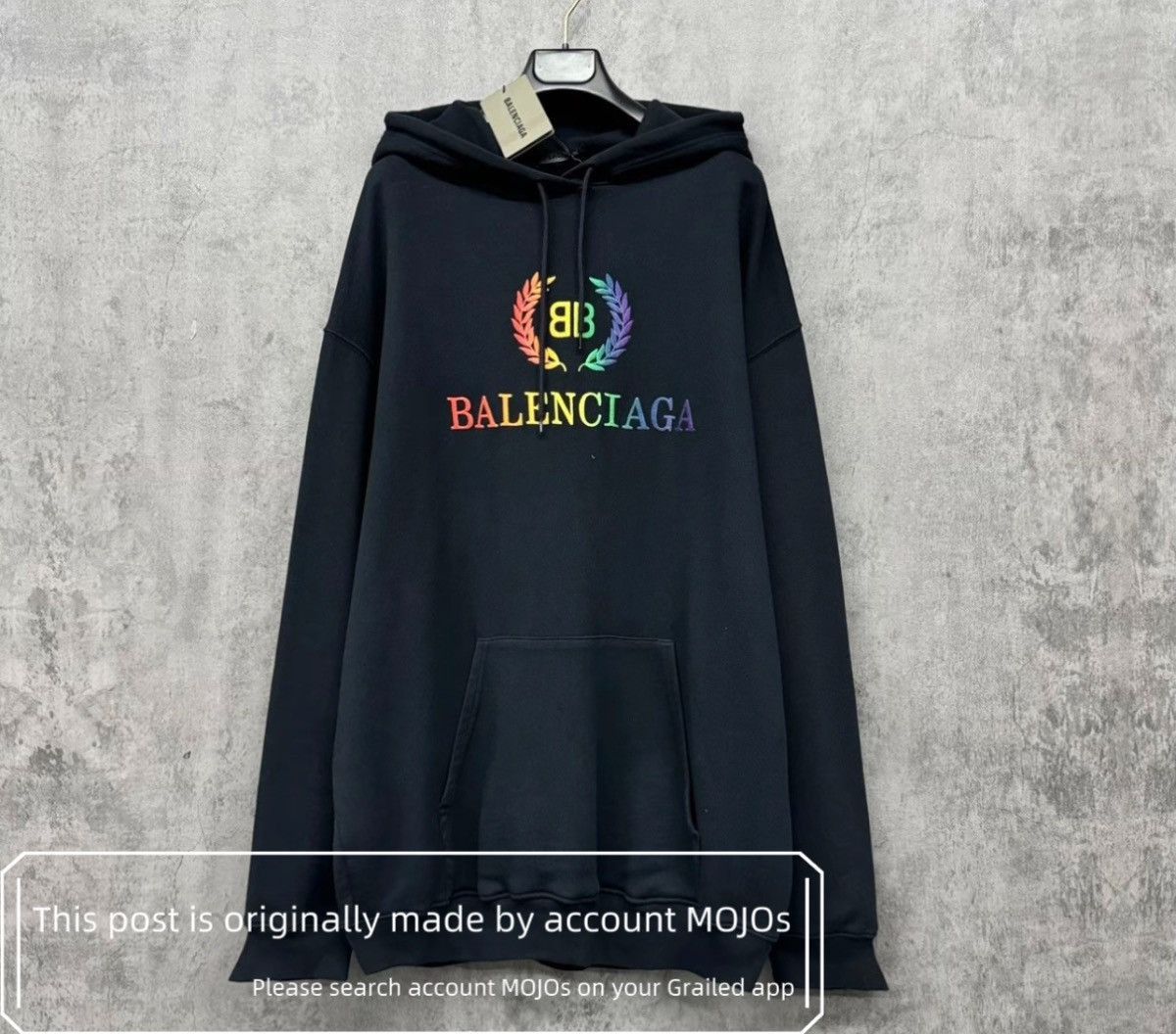 Balenciaga Balenciaga Rainbow Logo Hoodie | Grailed