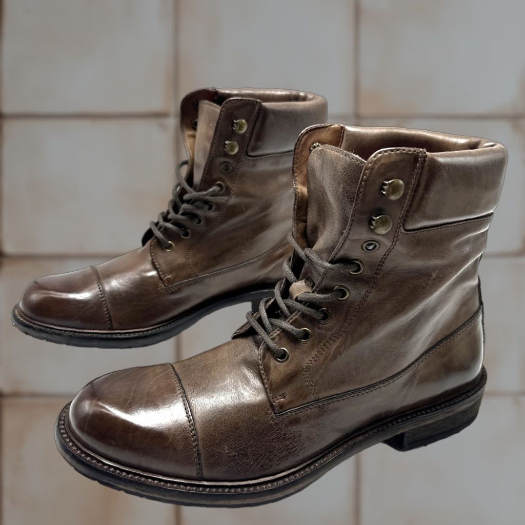 Johnston & Murphy Johnston & Murphy Lofting Cap Toe Boots M Dark Tan, 8, Leather, Distressed, Kanes 20-8856, Men, Boots Size ONE SIZE - 1 Thumbnail