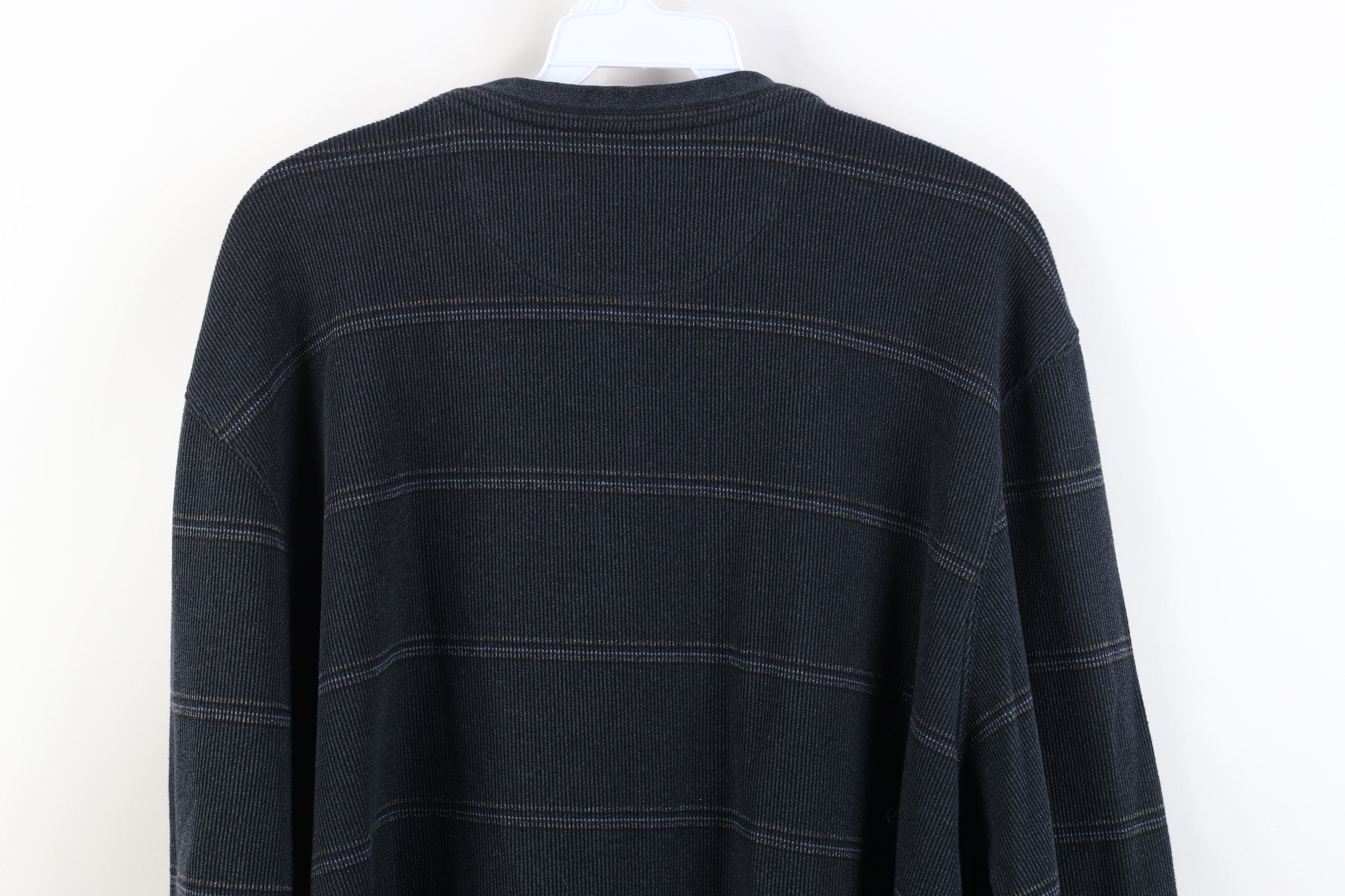Vintage Vintage 90s Y2K Streetwear Ribbed Knit Henley T-Shirt Size US XL / EU 56 / 4 - 12 Thumbnail