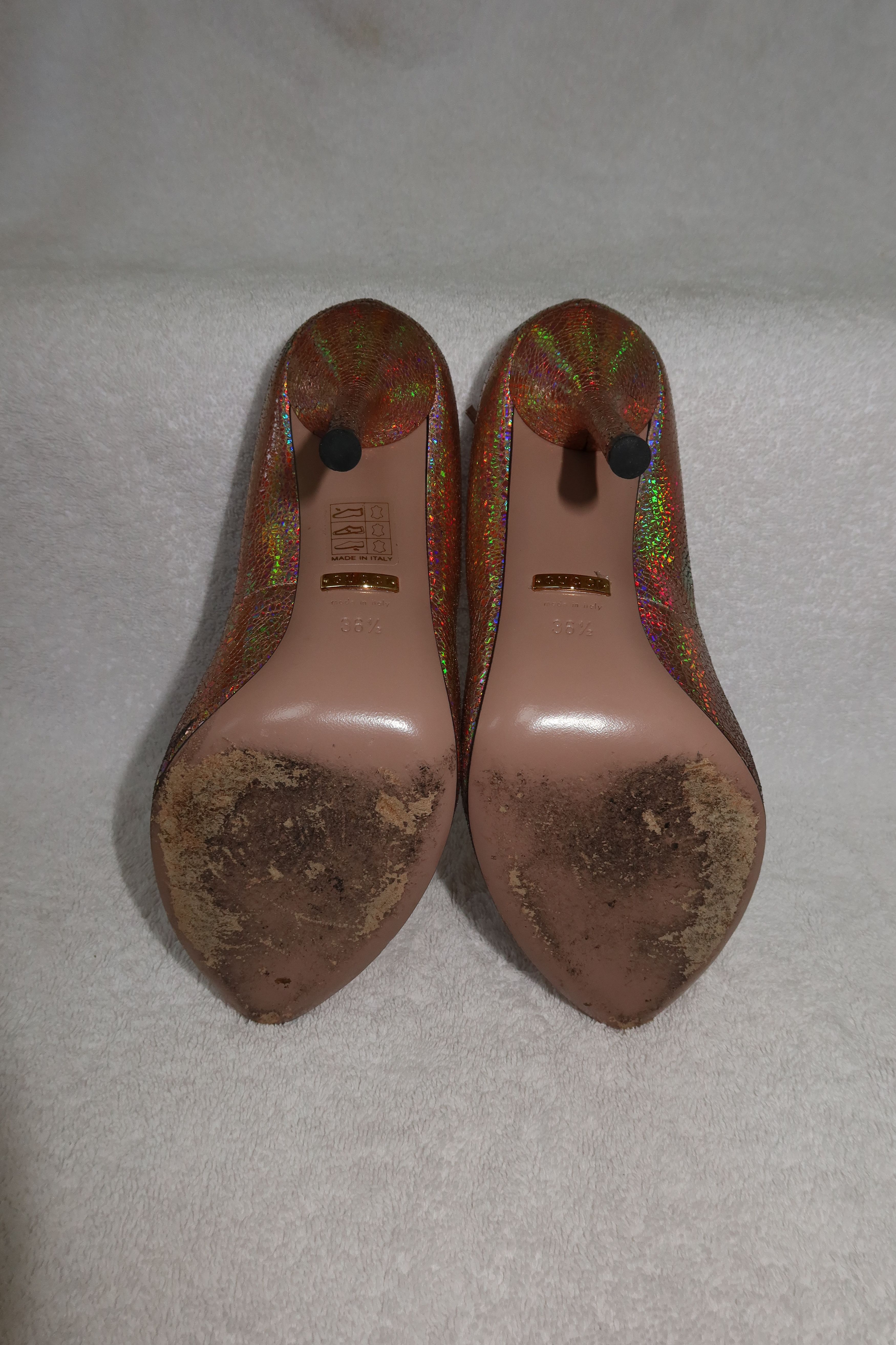 Gucci Vintage Gucci Pink Metallic Stilettos Size US 6.5 / IT 36.5 - 5 Thumbnail