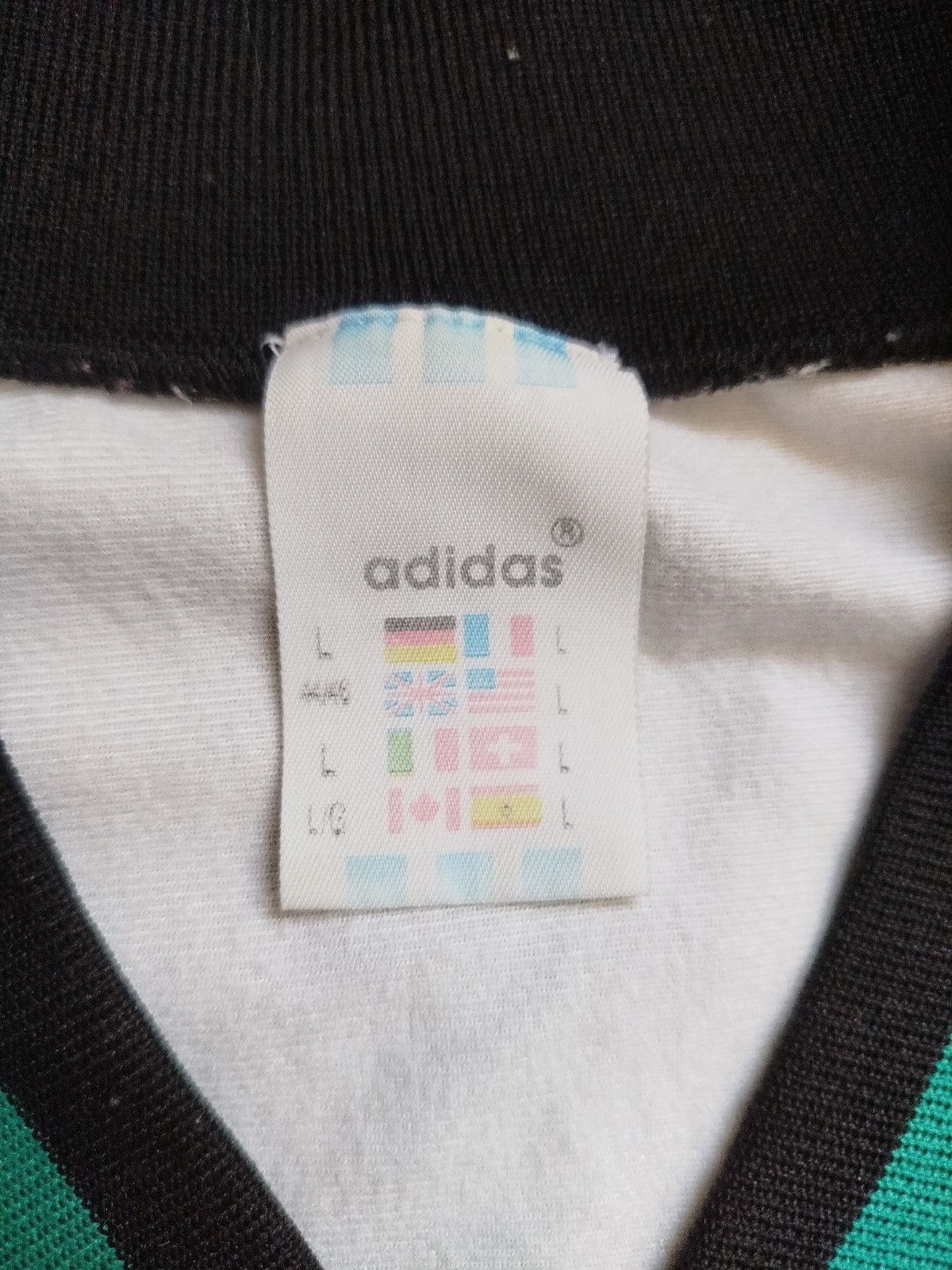 Adidas Adidas 1993/1995 vintage football shirt template jersey Size US L / EU 52-54 / 3 - 4 Thumbnail