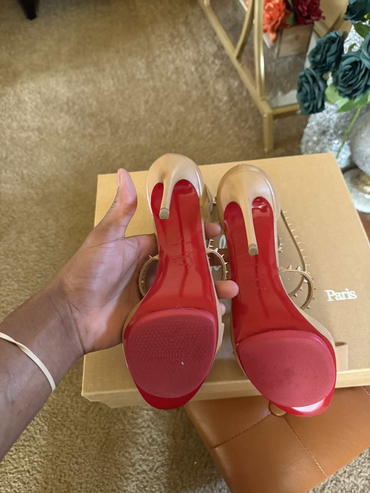 Christian Louboutin choca lux 120 Size US 7 / IT 37 - 3 Thumbnail
