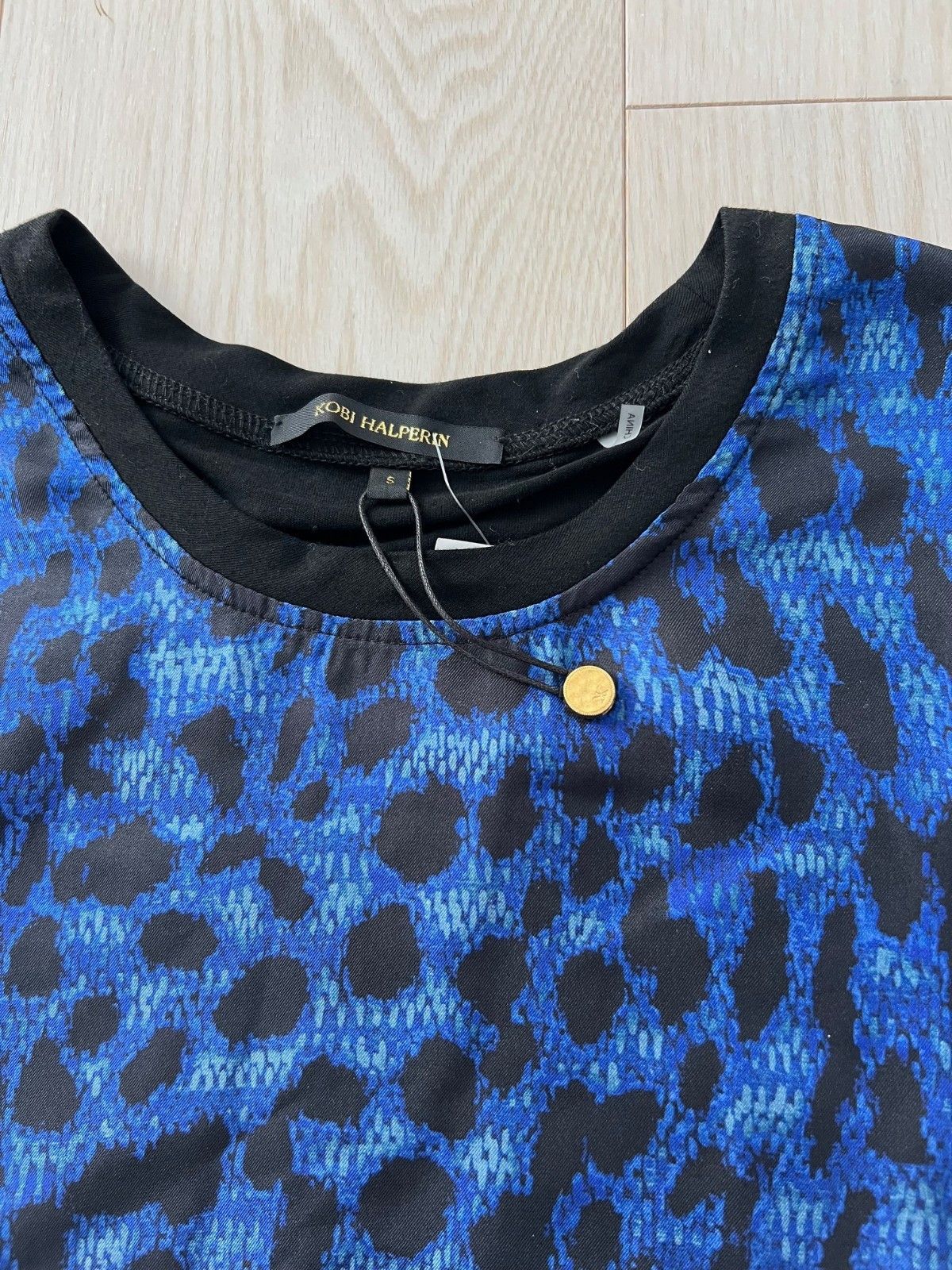 Other Kobi Halperin Ricki Animal Print Top Blue / Black ( S ) Size S / US 4 / IT 40 - 3 Thumbnail