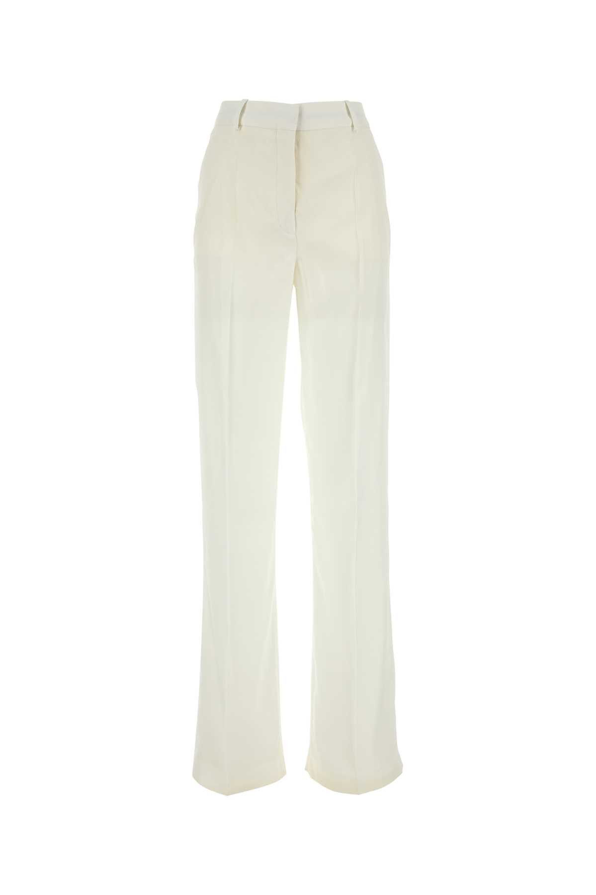 Stella McCartney Cream Viscose Blend Wide-Leg Pant | Grailed