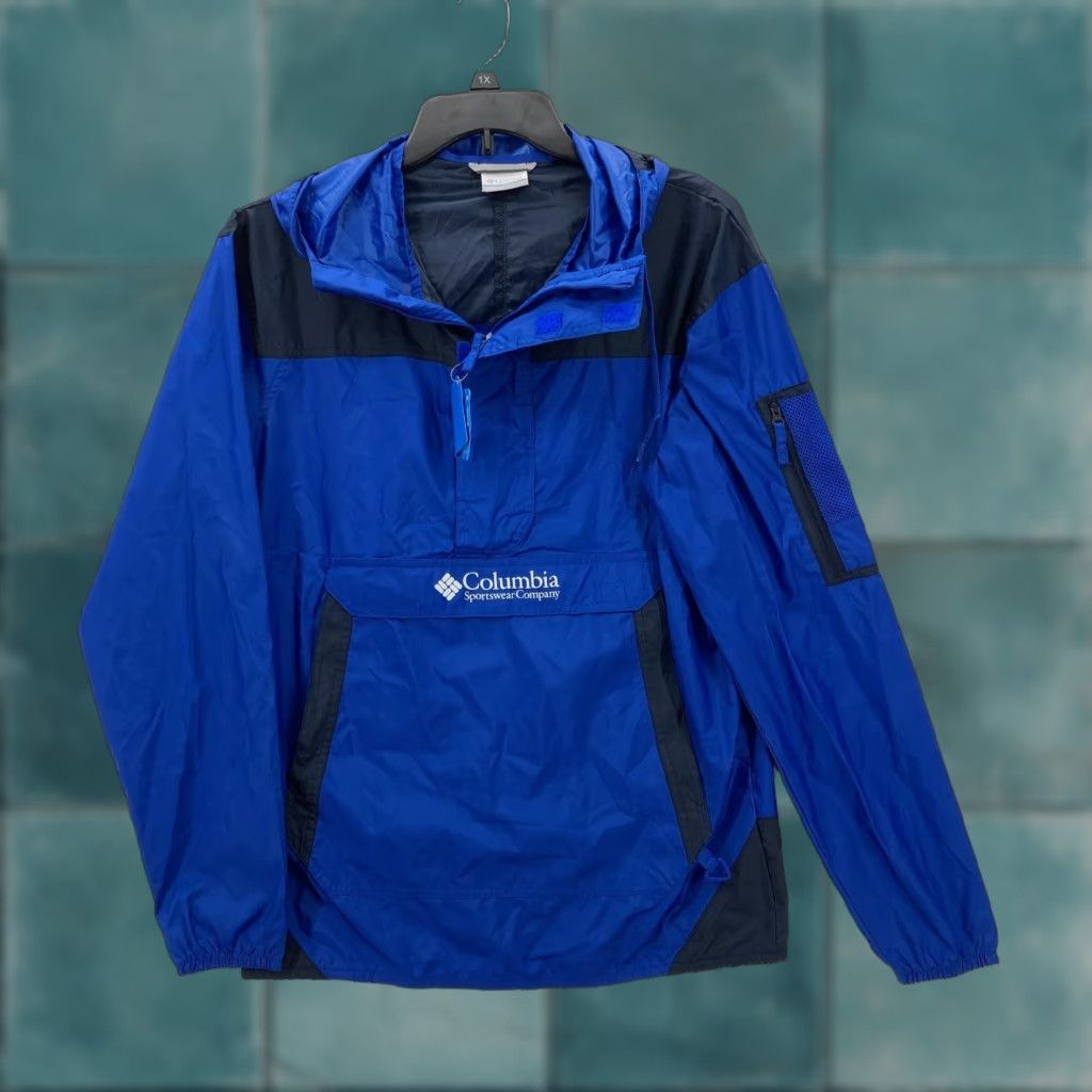 Vintage Columbia Jacket Mens Small Blue Challenger Windbreaker Hooded Outdoors Size US S / EU 44-46 / 1 - 1 Thumbnail