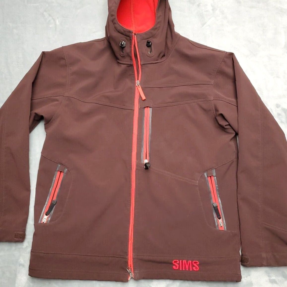 Vintage Simms Jacket Mens M Brown Softshell Fleece Lined Western Outdoors Fishing READ Size US M / EU 48-50 / 2 - 6 Thumbnail