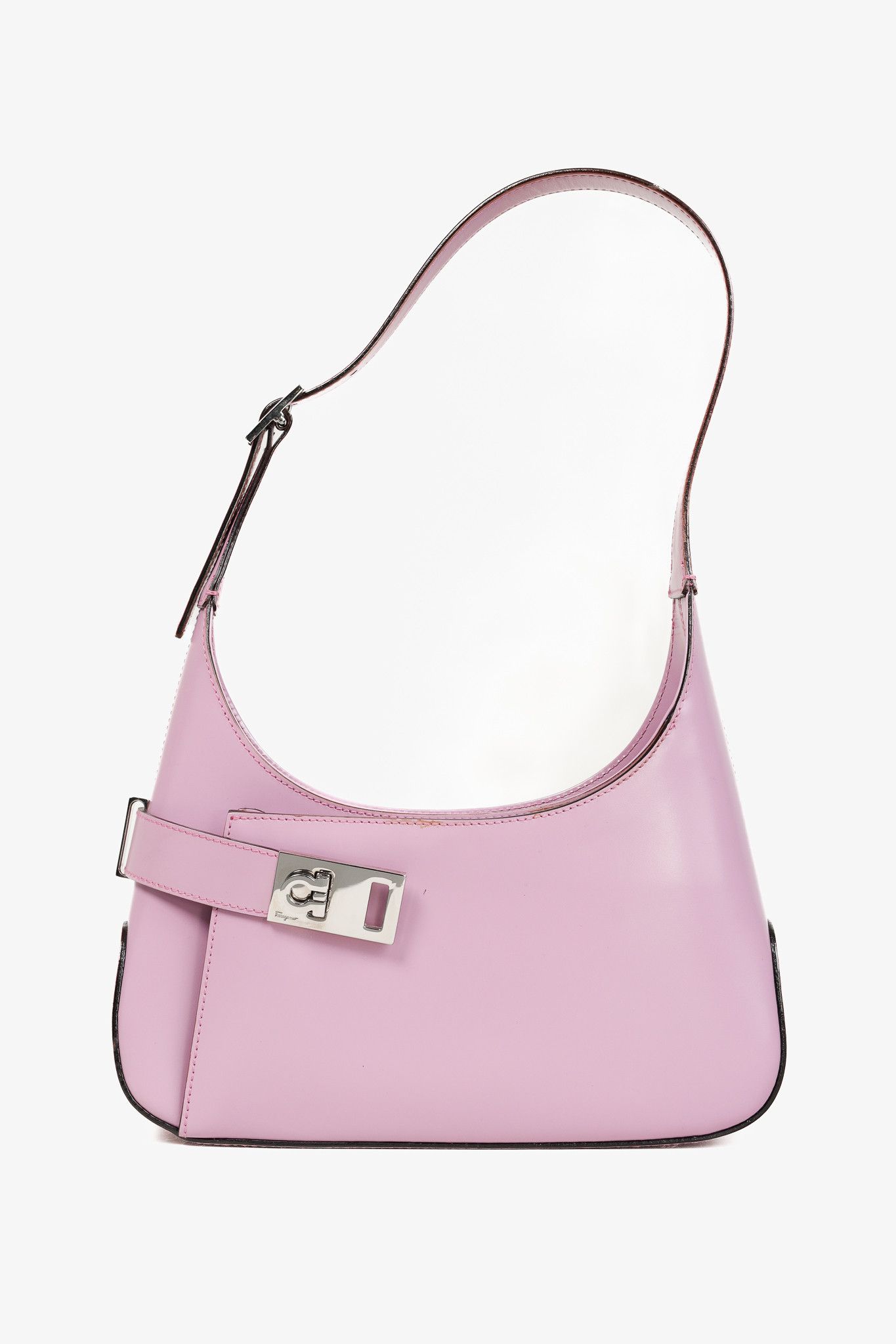 Salvatore Ferragamo Salvatore Ferragamo Hobo Lilac Leather Mini Shoulder Bag Size ONE SIZE - 1 Thumbnail