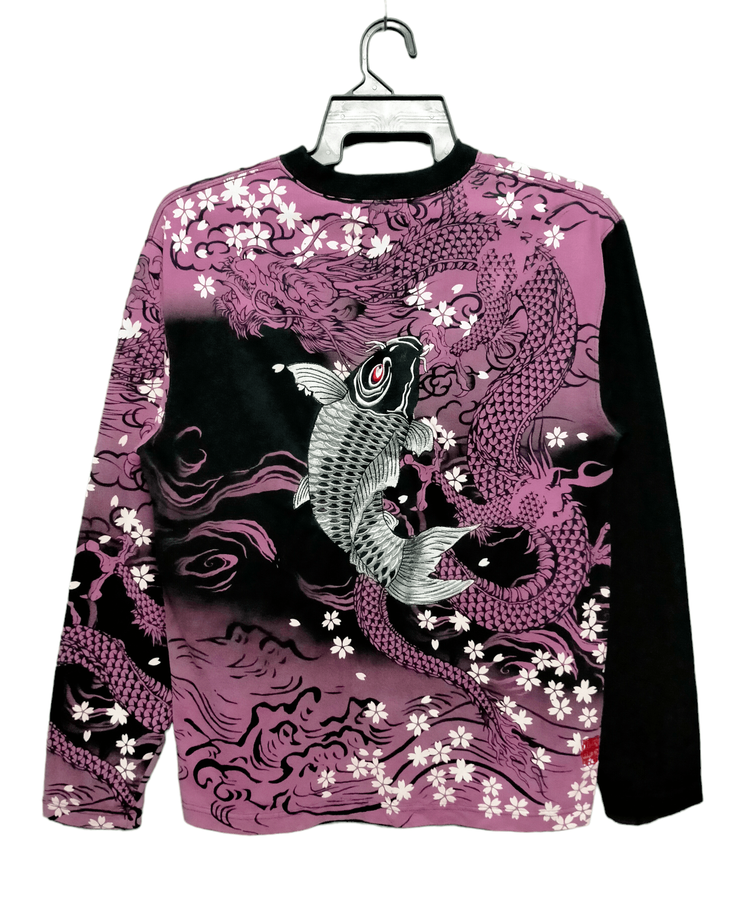 Japanese Brand Karakuri Tamashi Embroiderd Fish koi x Dragon tee Size US L / EU 52-54 / 3 - 1 Thumbnail