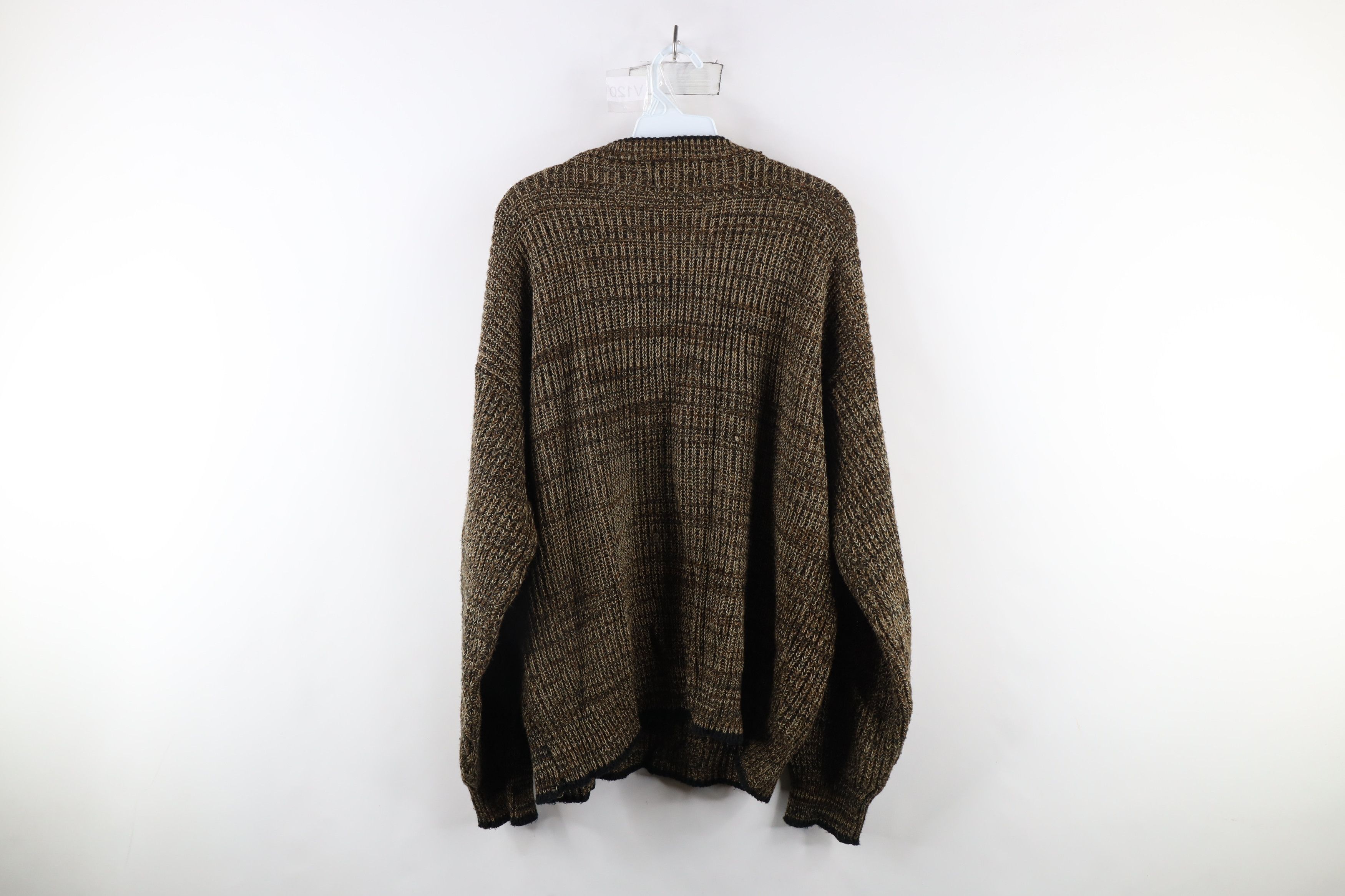 Vintage Vintage 90s Streetwear Chunky Ribbed Knit Sweater Brown Size US XL / EU 56 / 4 - 8 Thumbnail