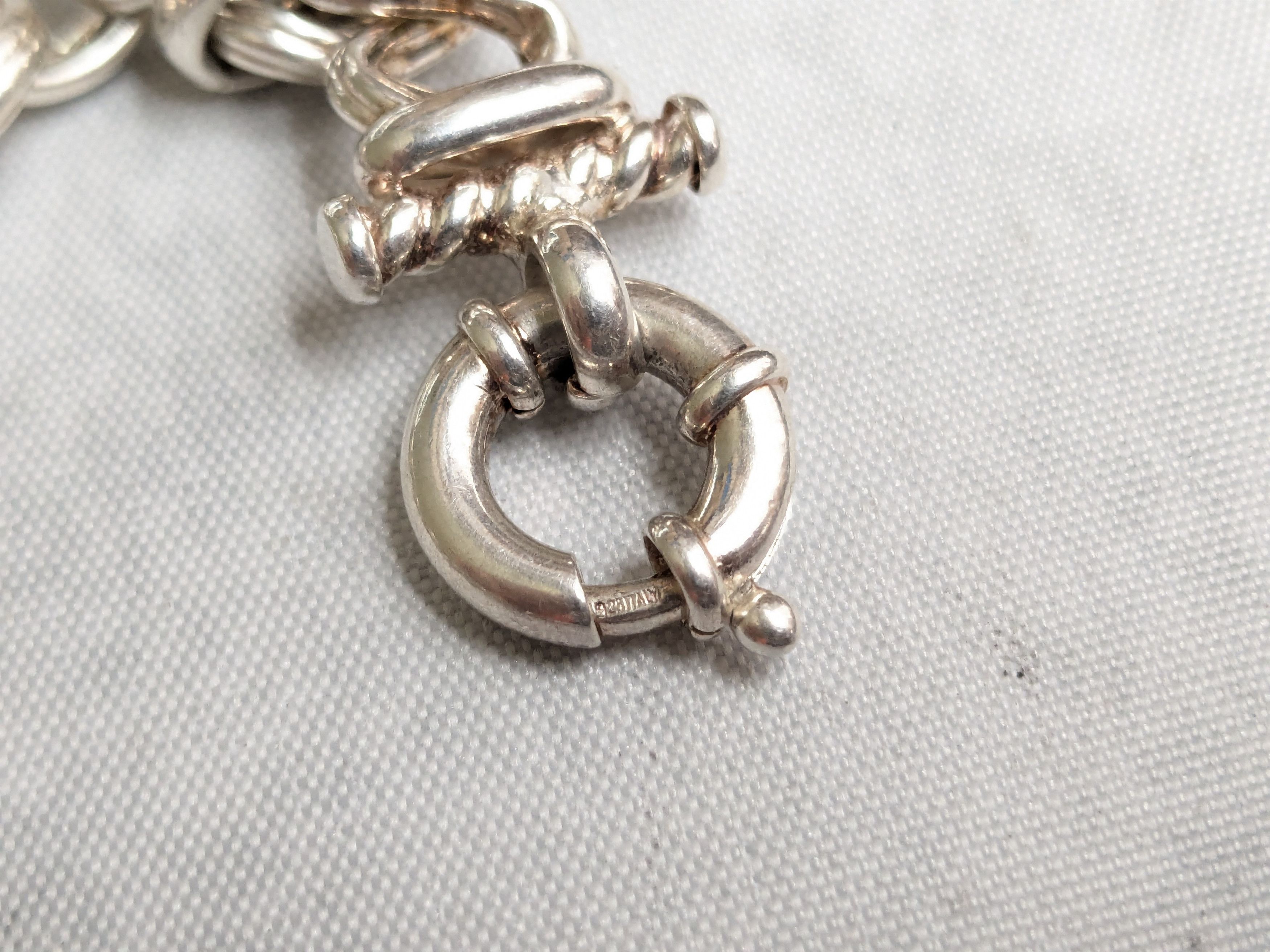 Jewelry Sterling Silver Bracelet Bow tie Infinity 7" Italy Size ONE SIZE - 12 Thumbnail