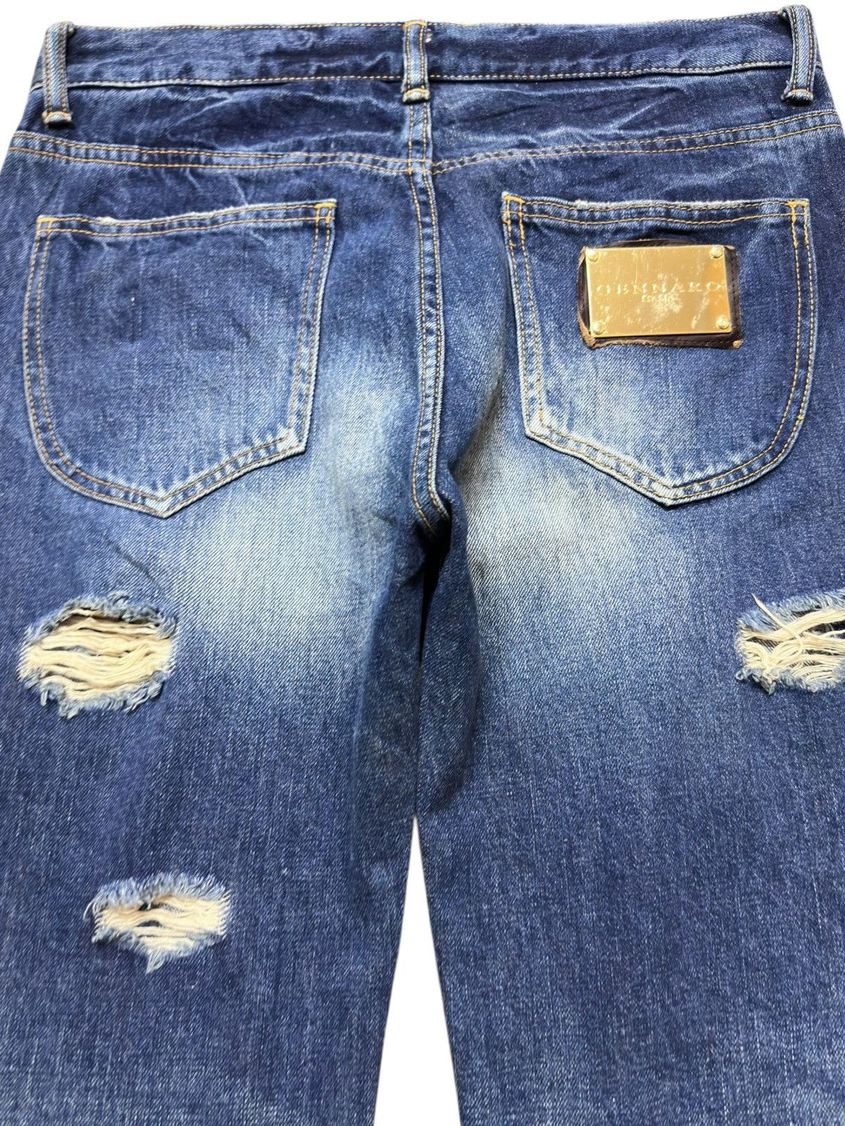 Kapital Vintage Gennaro Flare Ripped Grunge Distressed Denim Size US 32 / EU 48 - 7 Thumbnail