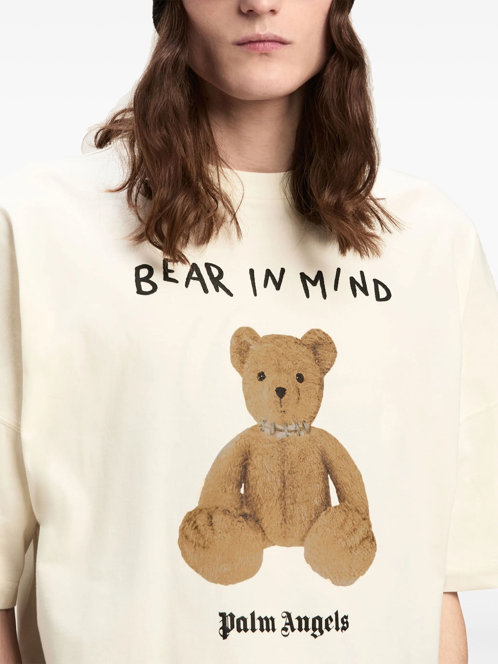 Palm Angels CC000021 Bear In Mind T-Shirt in White Size US M / EU 48-50 / 2 - 6 Thumbnail