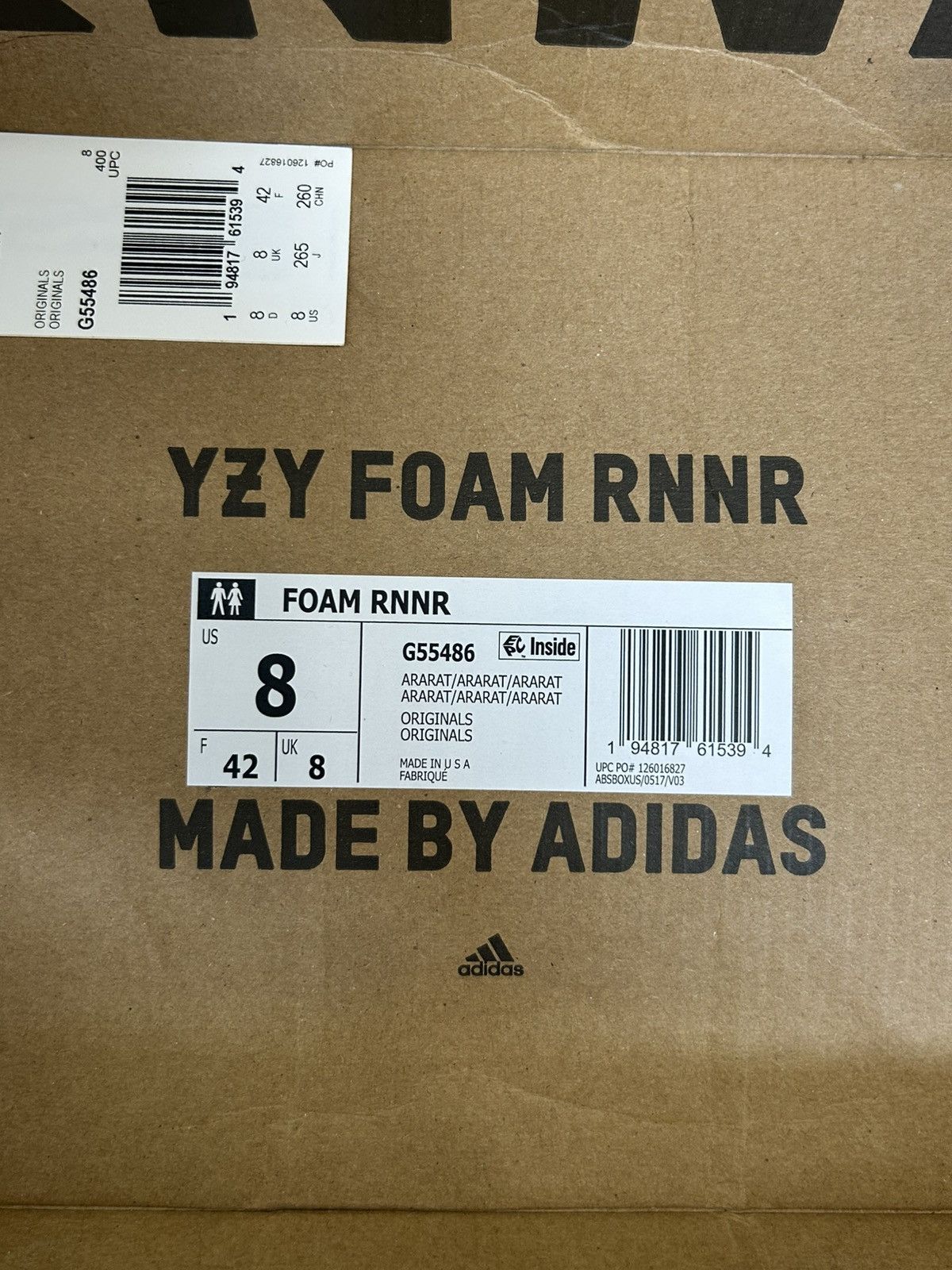 Yeezy Adidas Yeezy foam RNNER Ararat Size US 8 / EU 41 - 9 Thumbnail