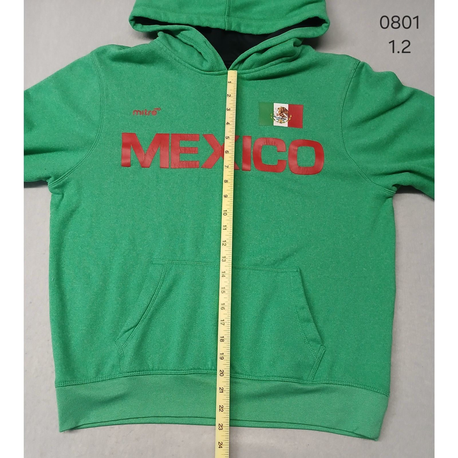 Other Mitre (Faded Size) Men's Green Mexico Hoodie Pullover Size US L / EU 52-54 / 3 - 1 Thumbnail