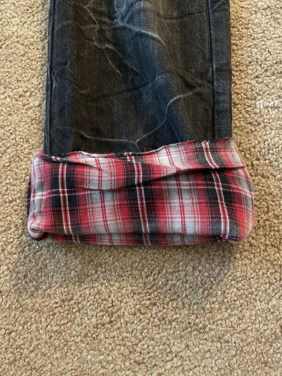 Japanese Brand Explosion by Nylaus Double-Waisted Distressed Jeans Size US 32 / EU 48 - 9 Thumbnail