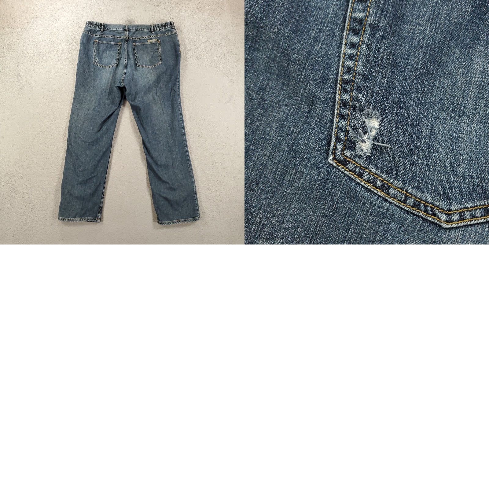 Eddie Bauer VINTAGE Eddie Bauer Flannel Lined Jeans Blue Straight Leg Womens 18W Jeans Size 40" / US 18 - 9 Thumbnail