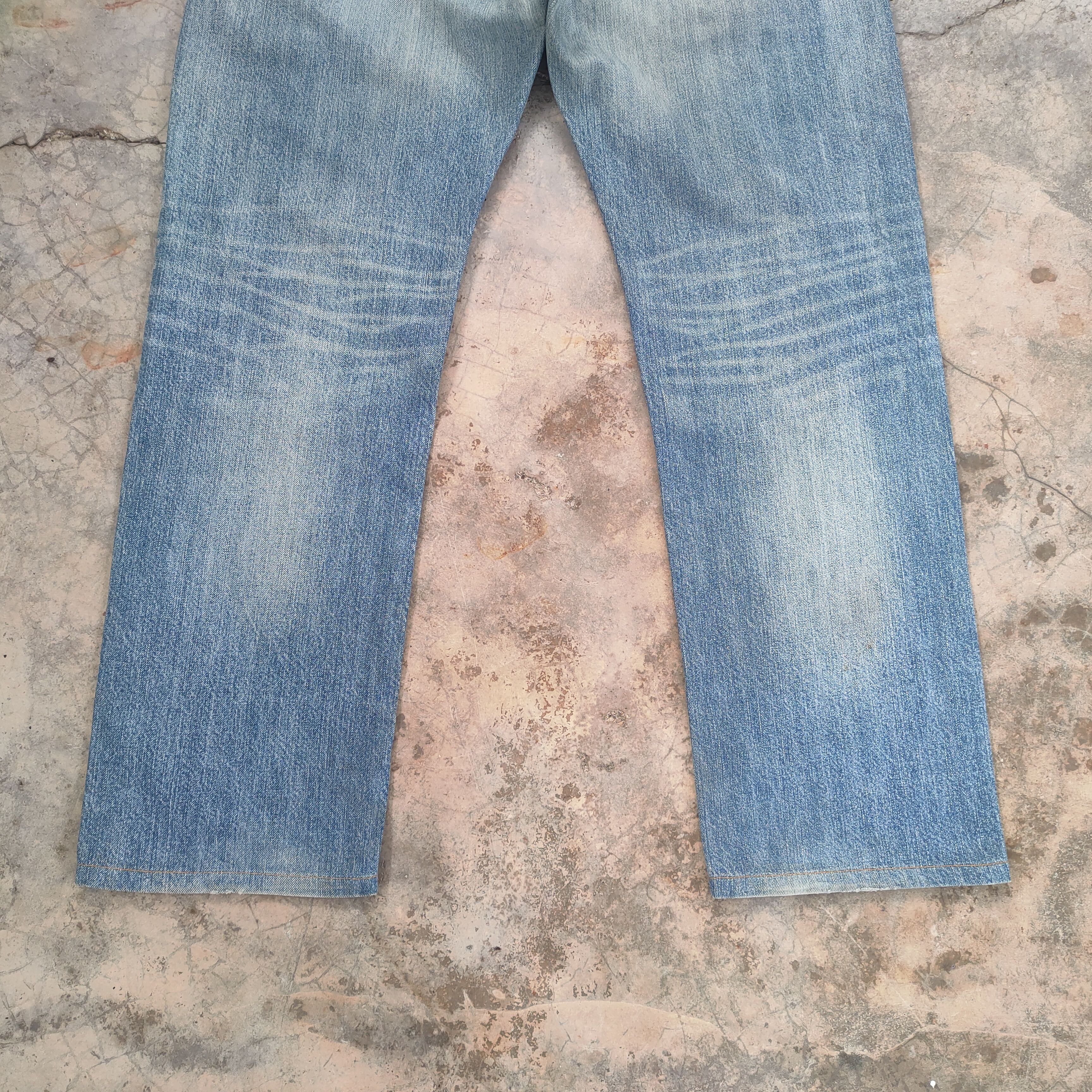 Japanese Brand # VINTAGE JAPANESE REGULAR SLIM FADED DENIM JEAN PANTS Size US 37 - 11 Thumbnail