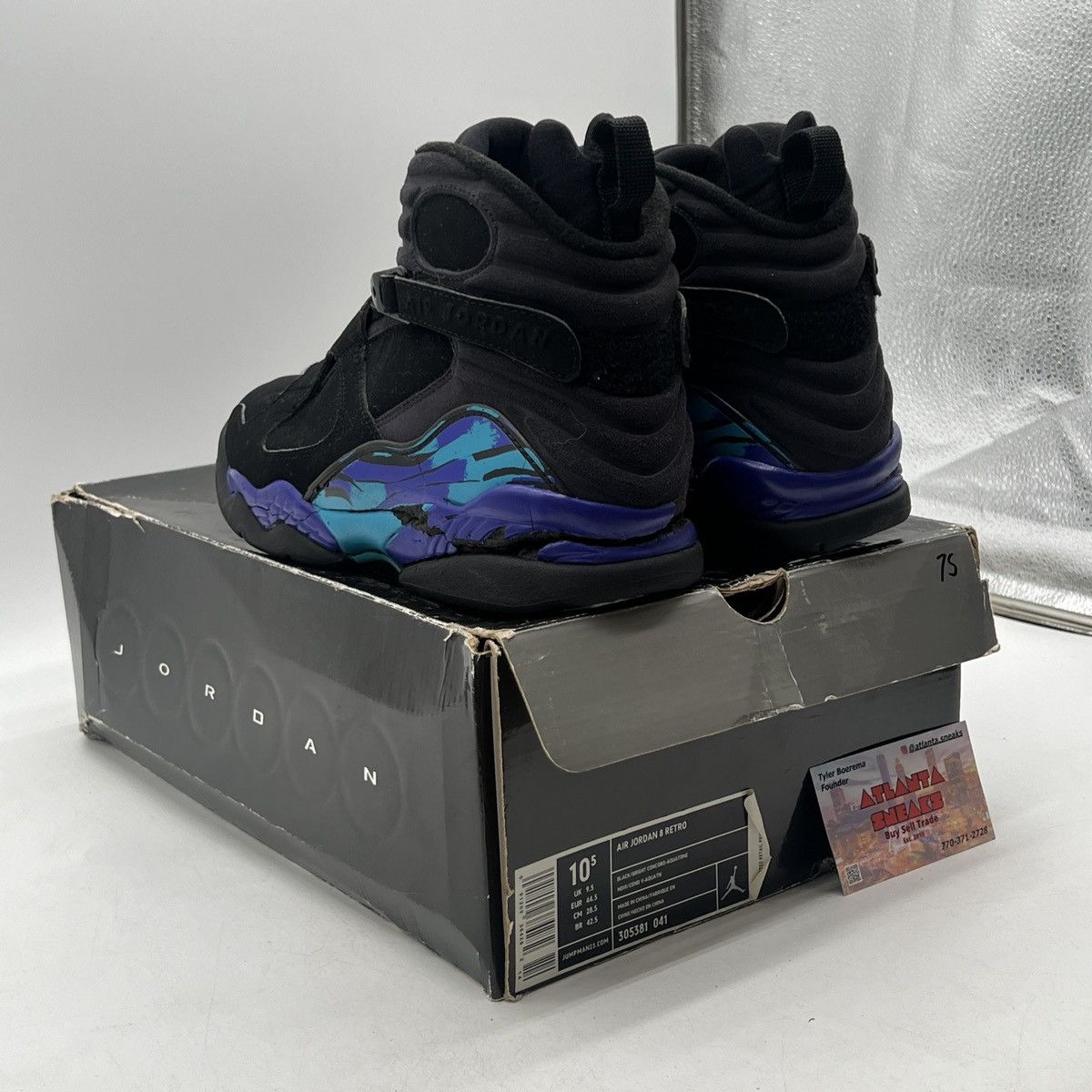 Jordan Brand Air Jordan 8 Aqua Size US 10.5 / EU 43-44 - 5 Thumbnail