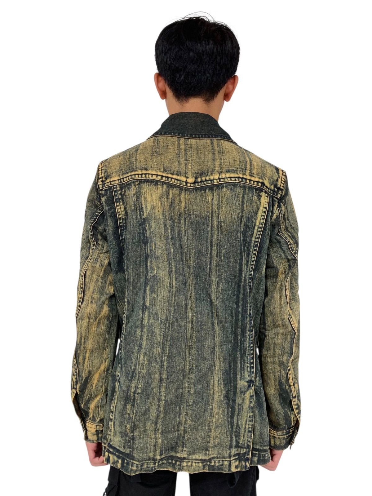 If Six Was Nine 2000s Tornado Mart - Extreme Mud Wash Denim Jacket Size US L / EU 52-54 / 3 - 3 Thumbnail