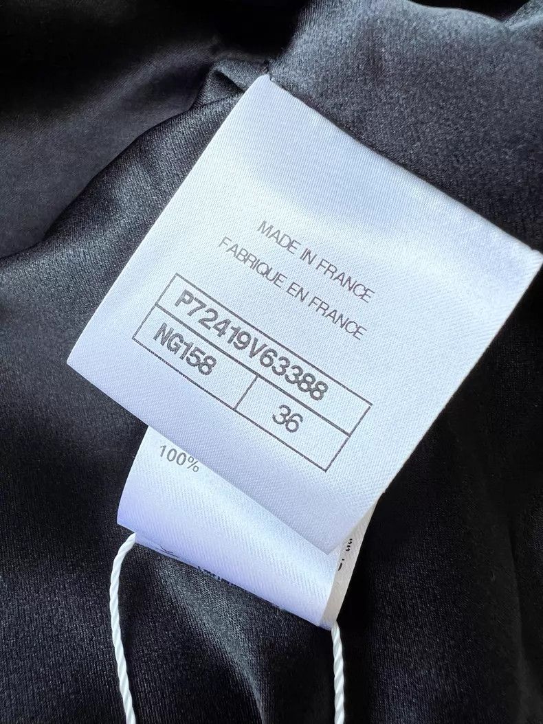 Chanel Chanel Black satin lapel long-sleeved short jacket Size XS / US 0-2 / IT 36-38 - 7 Thumbnail