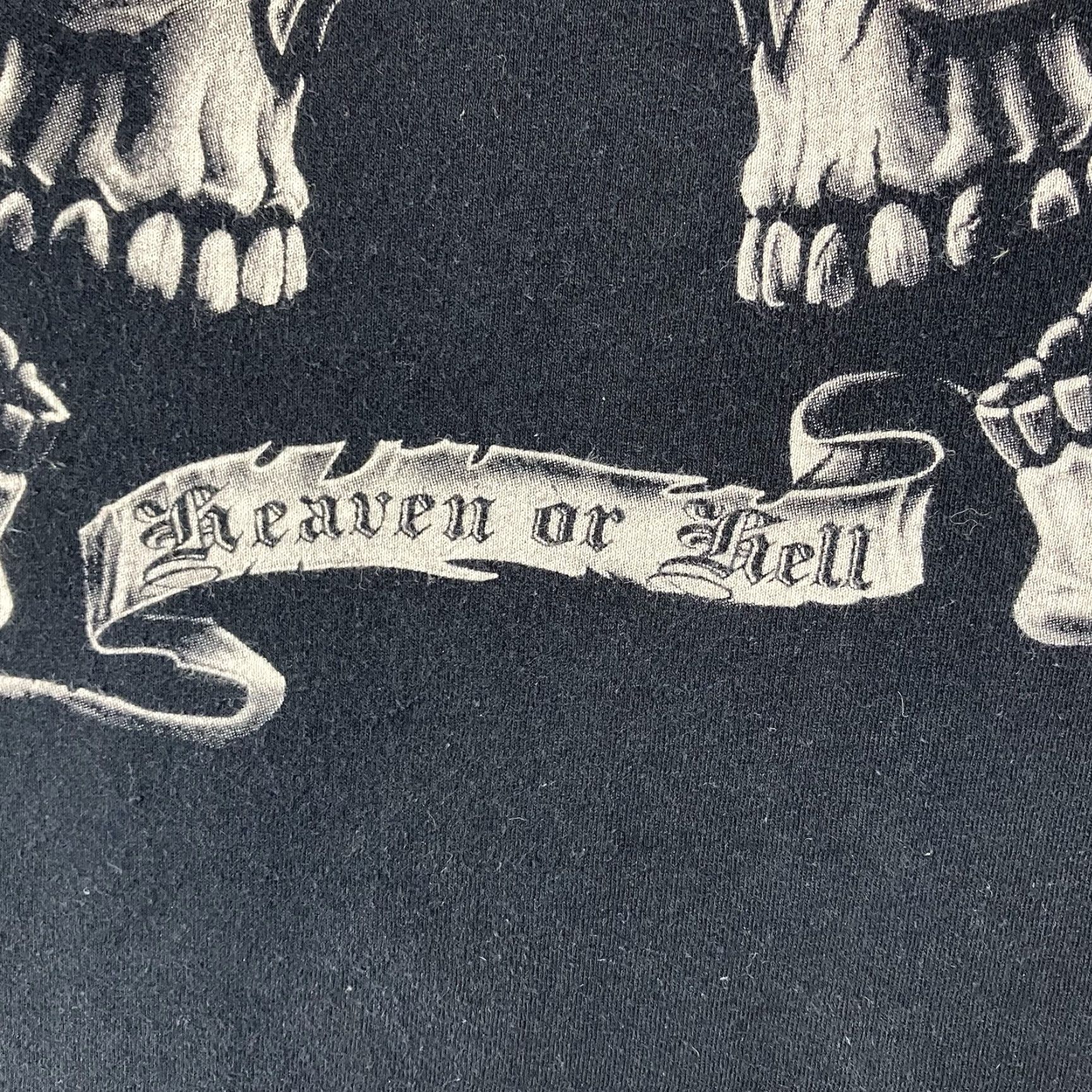 Liquid Blue VINTAGE Liquid Blue T-Shirt Mens 2XL Black White Skull Wings Heaven or Hell Hip Metal Grunge Biker 2000s Shirt Crew Neck Short Sleeve Size US XXL / EU 58 / 5 - 7 Thumbnail