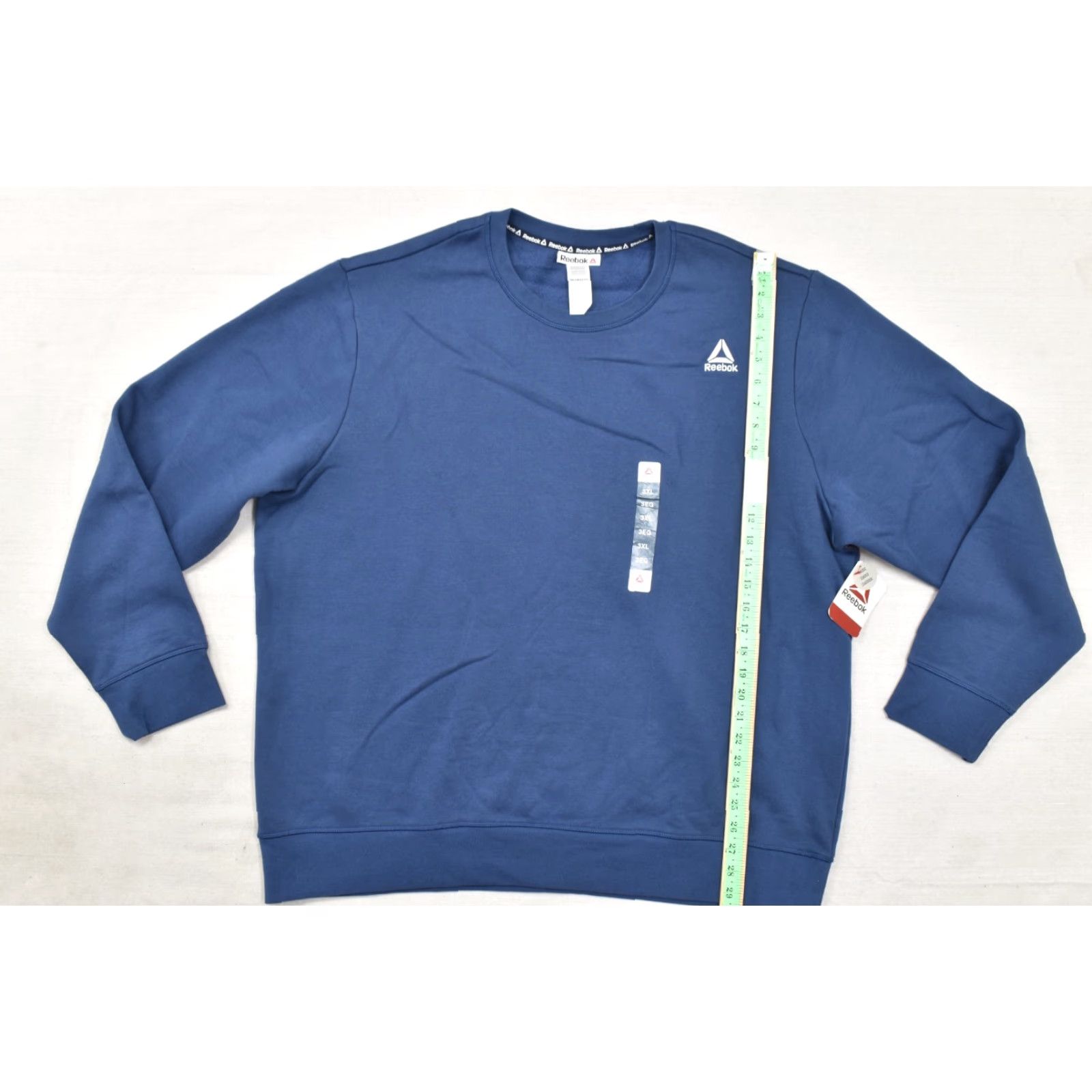 Reebok Reebok Men's 3XL Dark Denim Blue CVC Fleece Crewneck Sweatshirt NWT Pullover Sweatshirt Logo Regular Fit Men Blue 3XL Size US XXL / EU 58 / 5 - 4 Thumbnail