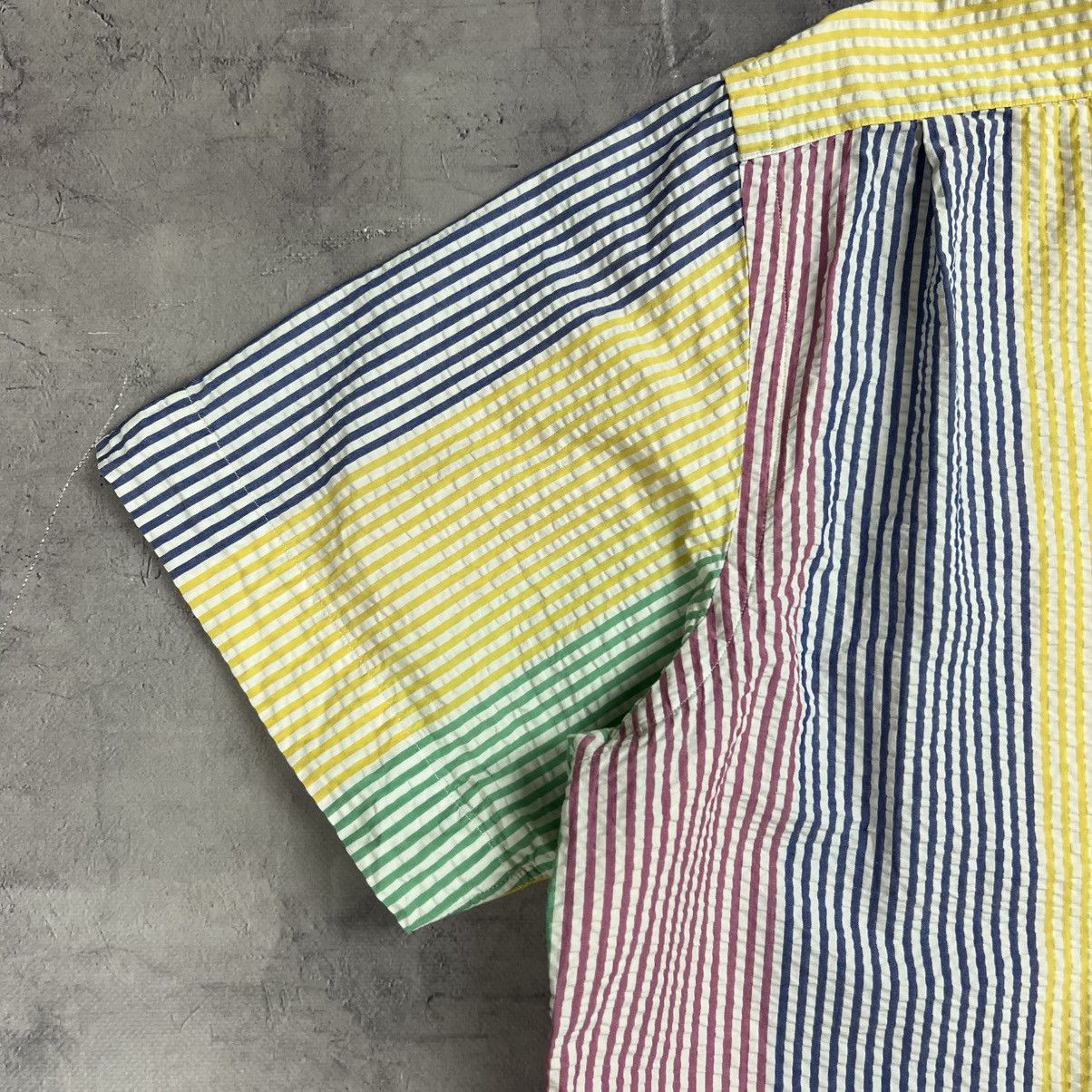 Other Rare! Polo Ralph Lauren Striped Waffle Button Up Old Money Size US XL / EU 56 / 4 - 11 Thumbnail