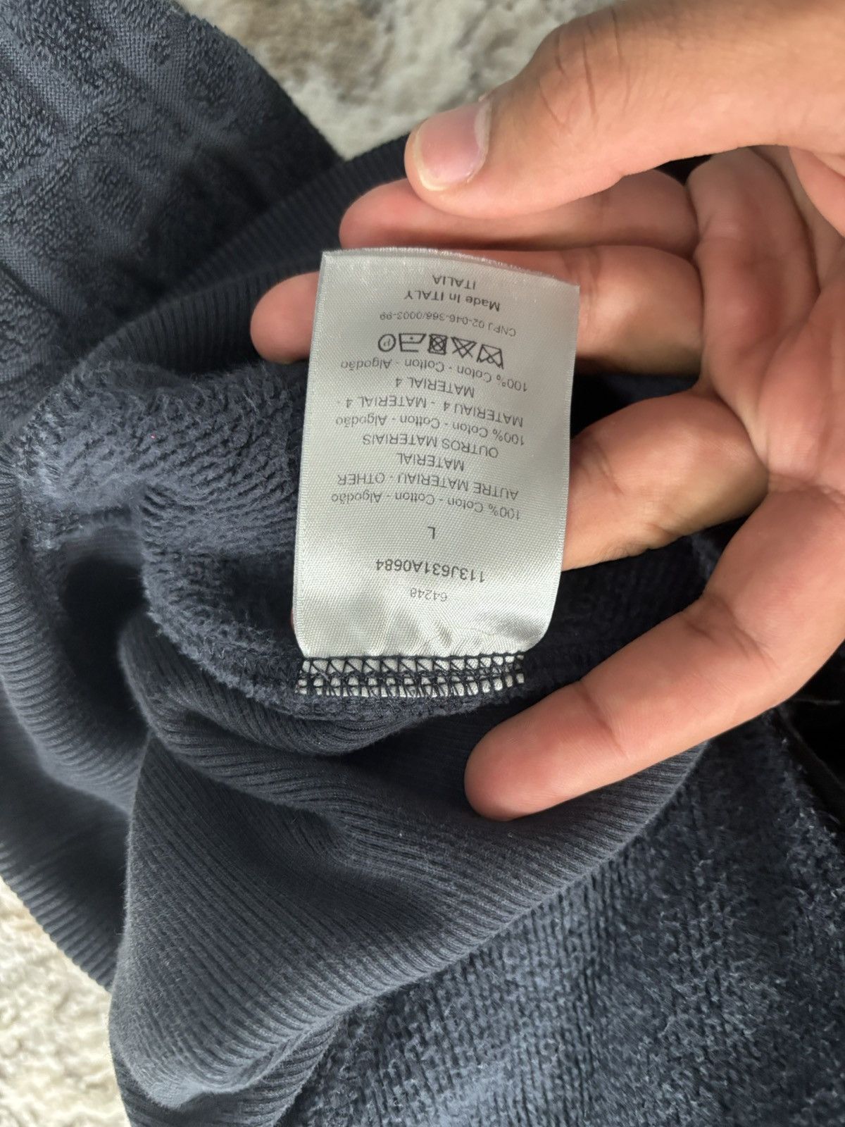 Dior Dior Navy Towel Hoodie Size US L / EU 52-54 / 3 - 4 Thumbnail