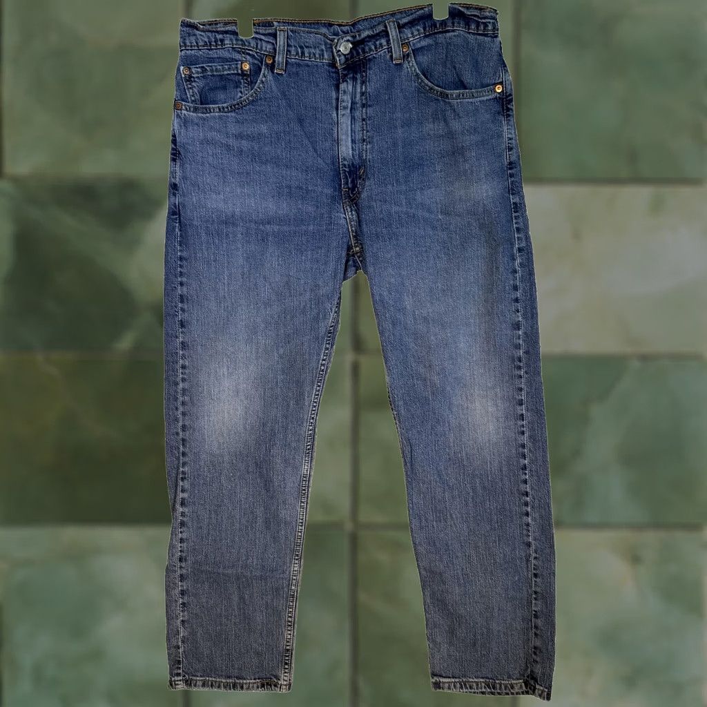 Levi's VINTAGE Levis 505 Jeans Mens 36x30 Blue Straight Leg Stretch Denim Regular Fit Zip Fly Size US 36 / EU 52 - 1 Thumbnail