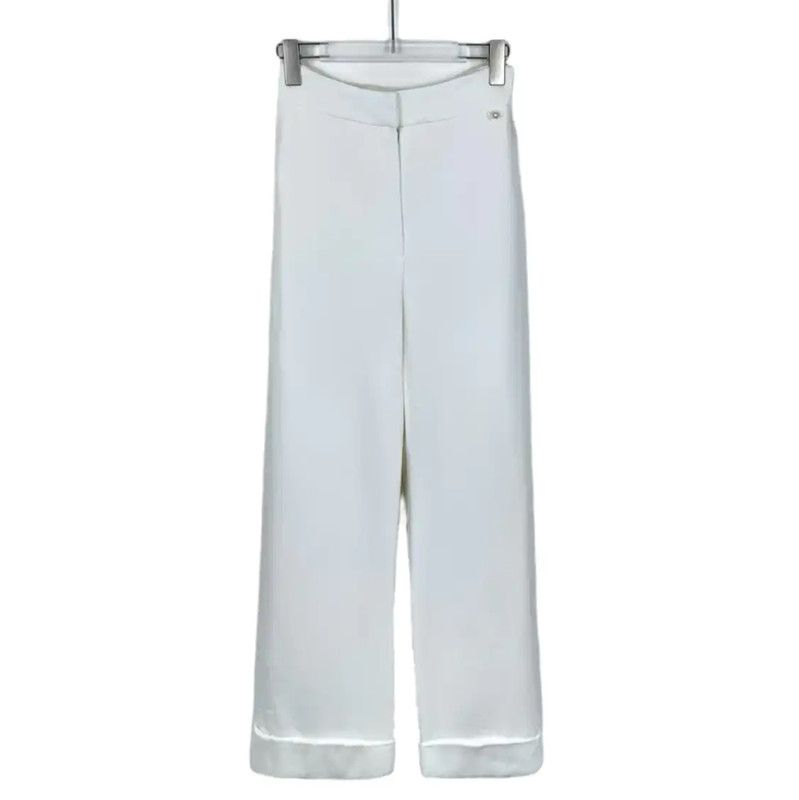 Chanel Chanel White Casual Pants for Women 0089 Size 23" - 1 Thumbnail