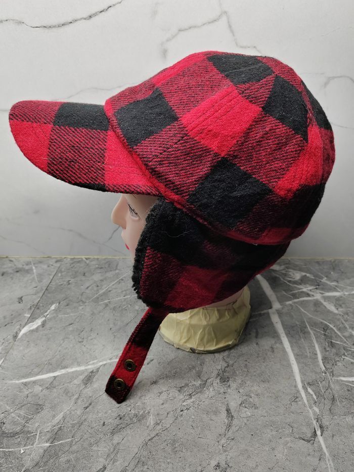 Japanese Brand Vintage Flannel Earflap Cap Hat Size ONE SIZE - 4 Thumbnail