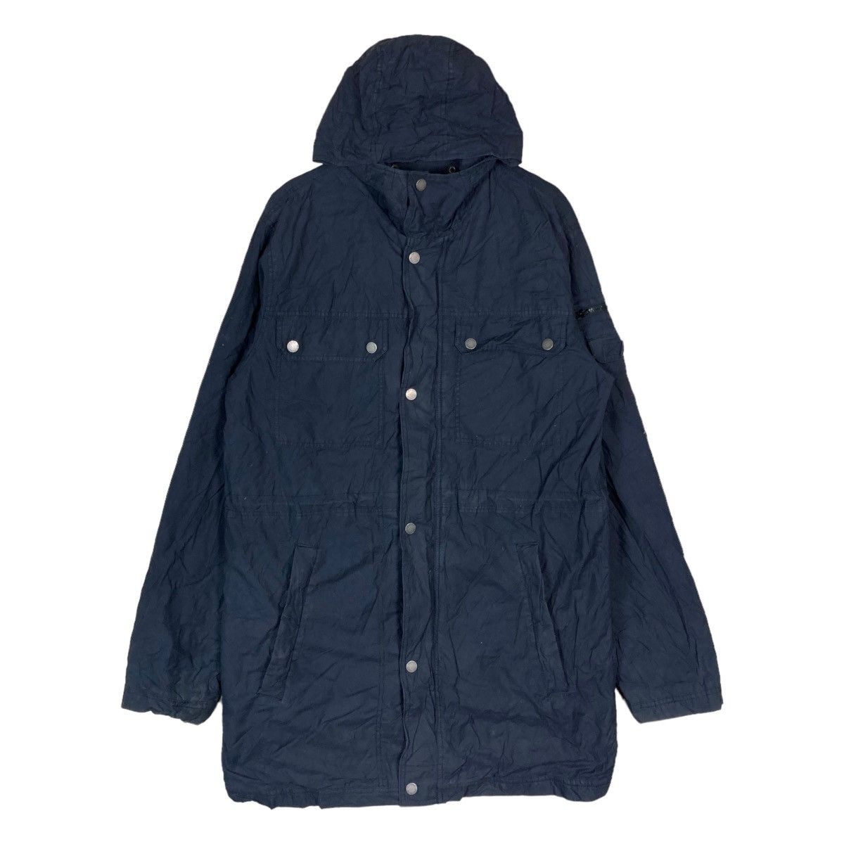 Tommy Hilfiger Vintage Tommy Hilfiger Snap Button Hoodie Medium Long Jacket Size US L / EU 52-54 / 3 - 1 Thumbnail