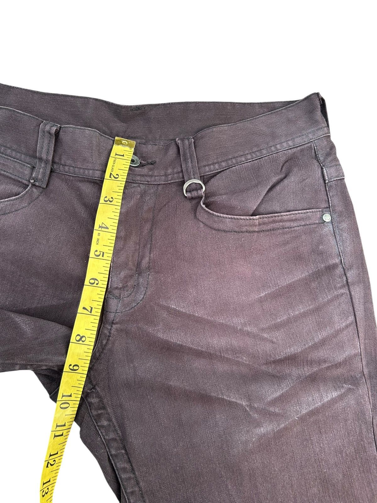 If Six Was Nine FLARE Nicole Club For Men Buckle Back Distressed Faded Pants Size US 33 - 13 Thumbnail