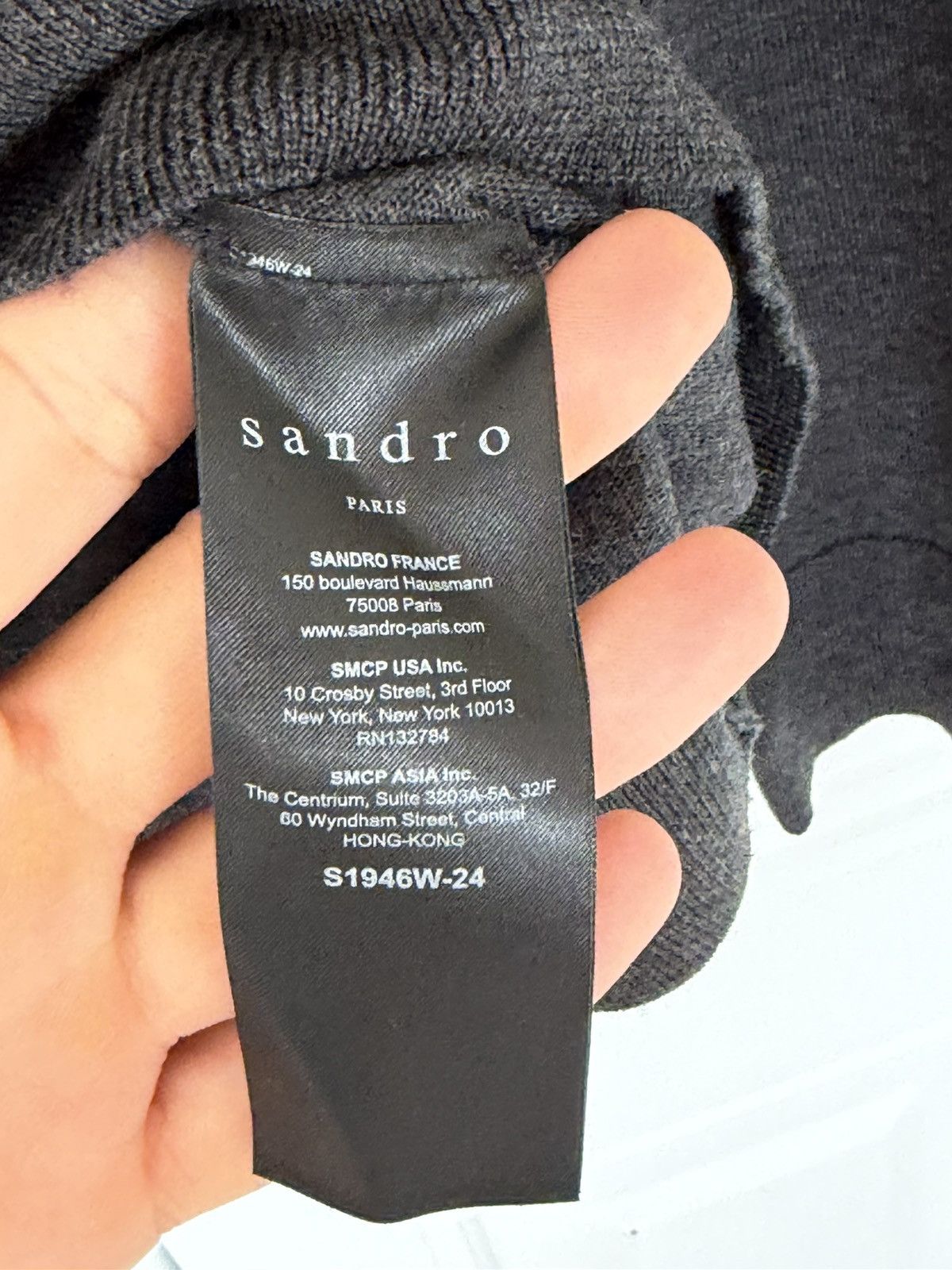 Sandro Sandro Grey Fine Knit Turtleneck Sweater Size US M / EU 48-50 / 2 - 4 Thumbnail