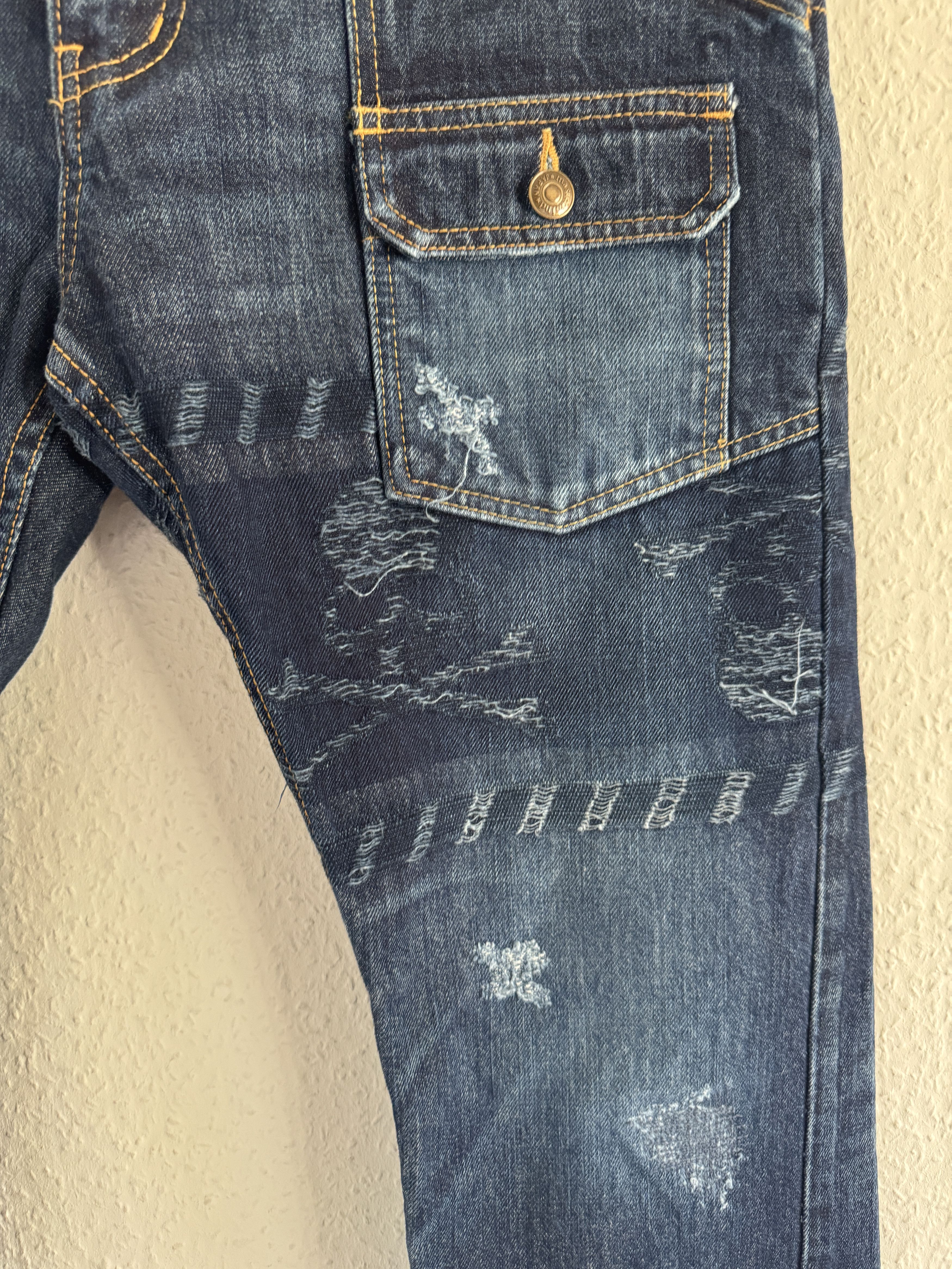 Mastermind Japan Distressed Skull Denim Size US 34 / EU 50 - 16 Thumbnail