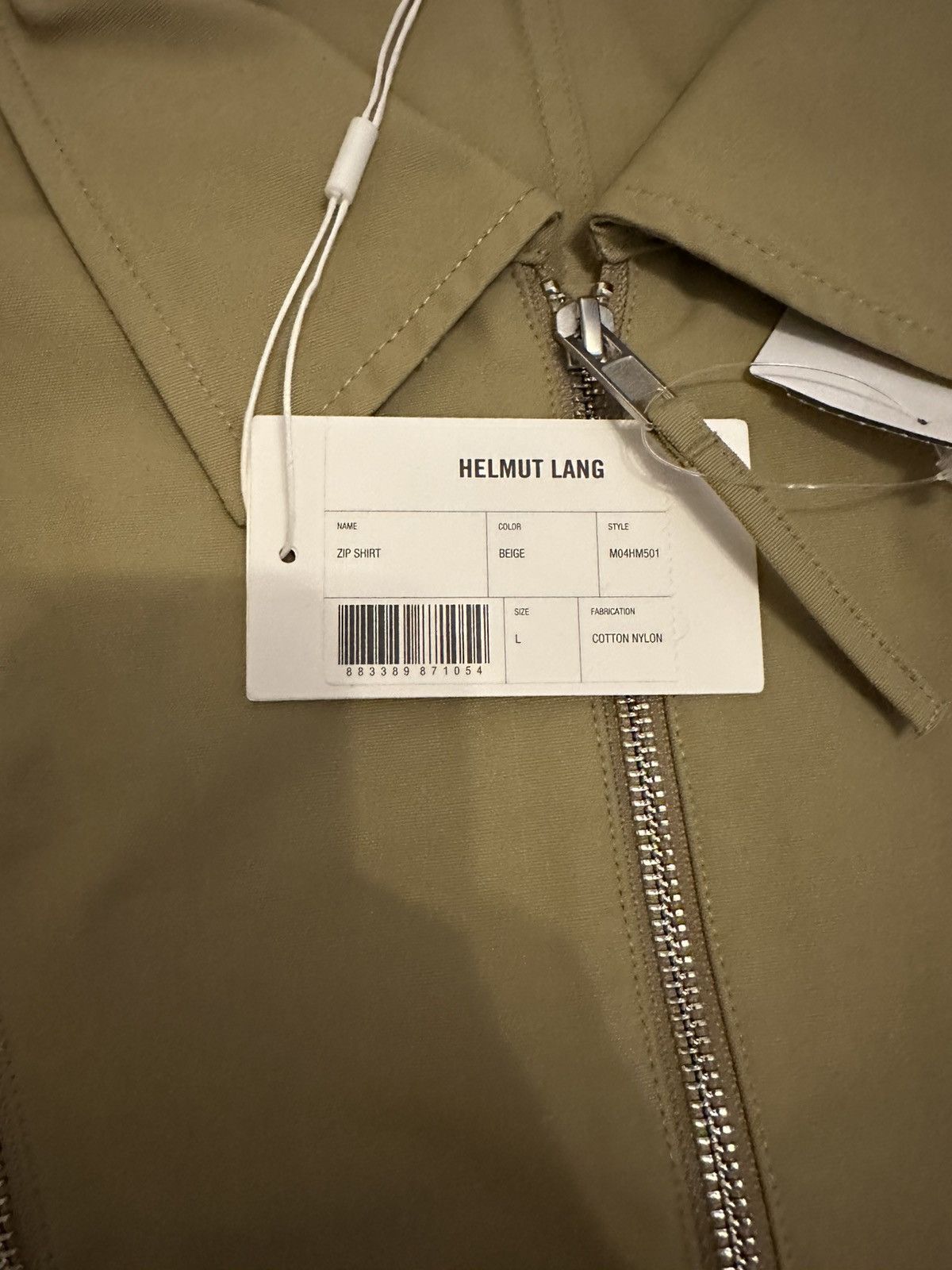 Helmut Lang Helmut Lang Zip Shirt S Beige Size US L / EU 52-54 / 3 - 4 Thumbnail