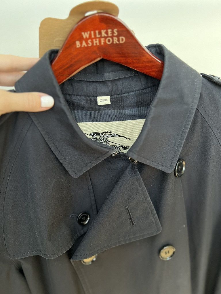 Burberry Burberry Navy Cotton Trench Coat Size US L / EU 52-54 / 3 - 6 Thumbnail