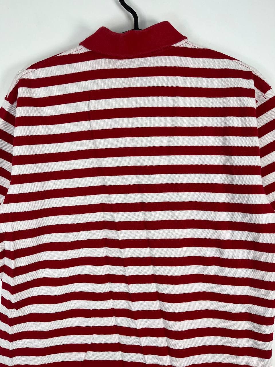 Polo Ralph Lauren Polo Ralph Lauren Striped Polo Shirt Red White Short Size M Size US M / EU 48-50 / 2 - 6 Thumbnail