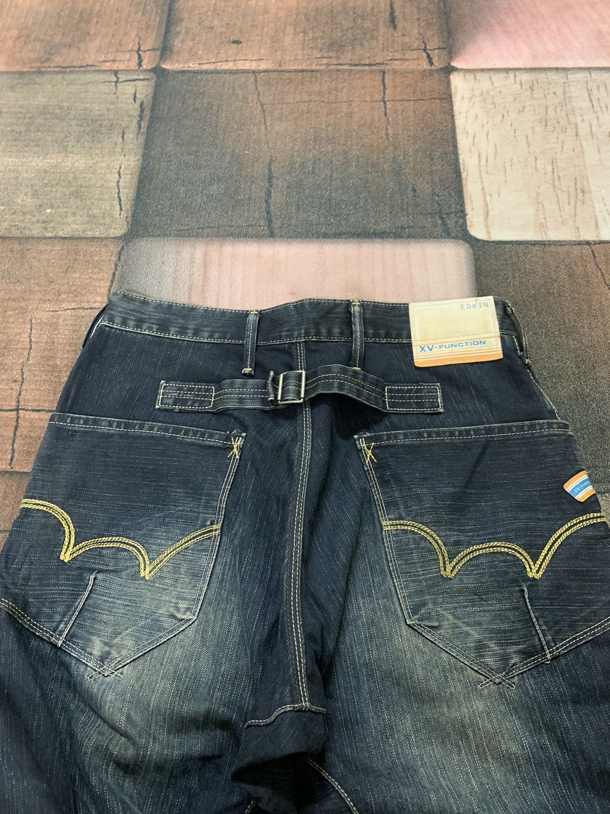 Japanese Brand EDWIN rusty mud wash curve twist jeans i6w9 style Size US 31 - 13 Thumbnail