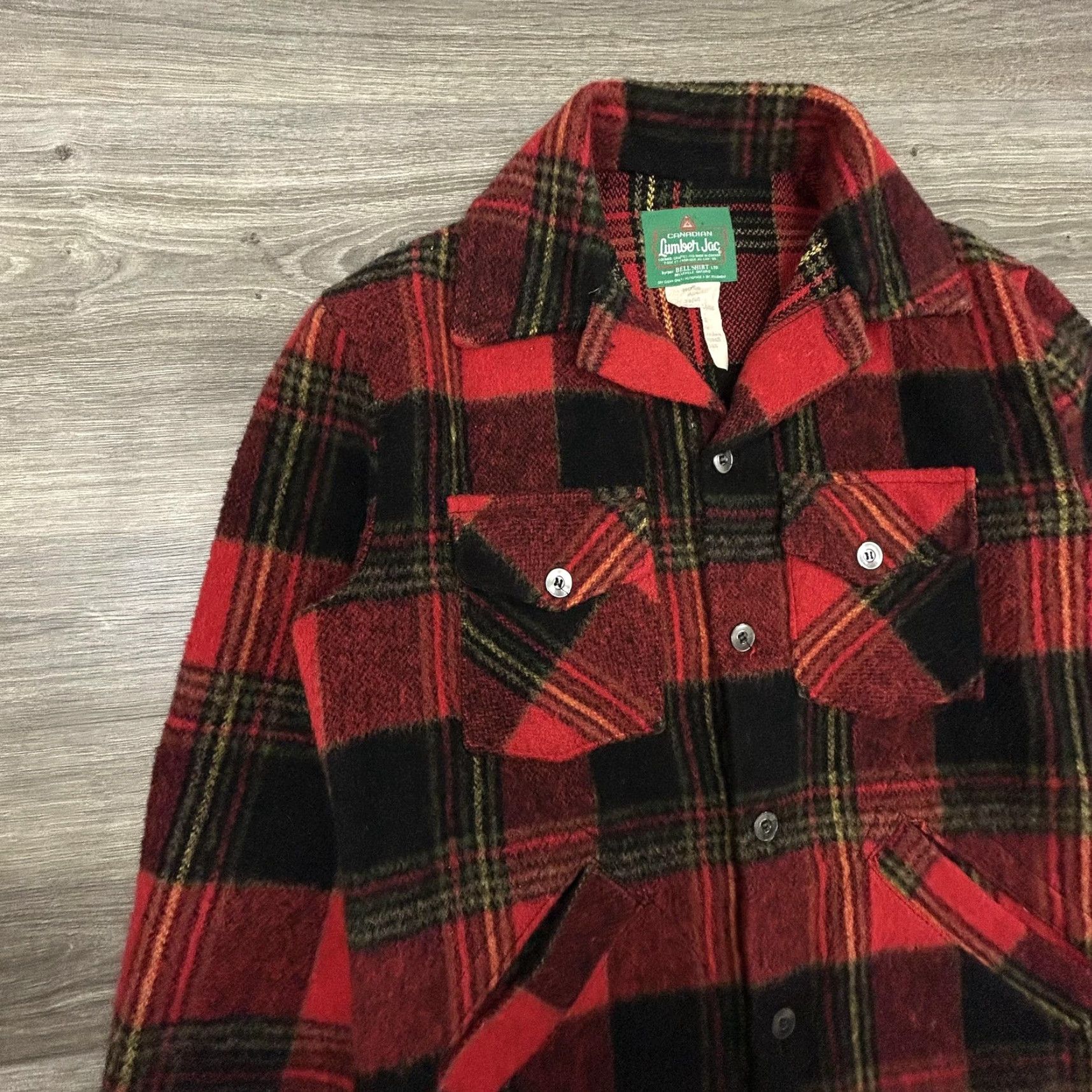 Lumberjack VINTAGE Canadian Lumber Jac Shirt Jacket Mens M Wool Buffalo Plaid 50s 60s Size US M / EU 48-50 / 2 - 5 Thumbnail