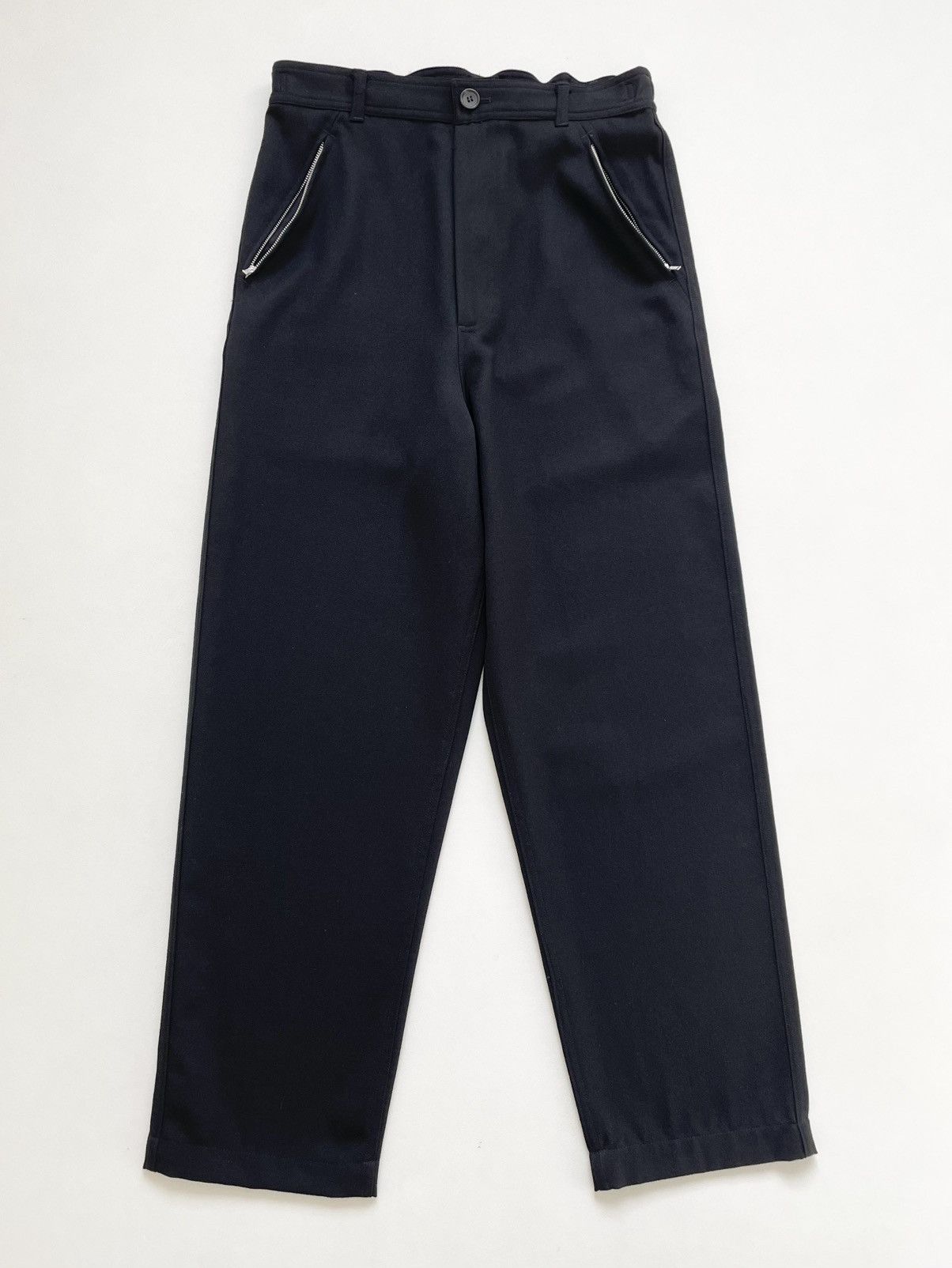 Comme des Garcons Black Wool Wide Leg Utility Trousers Size US 32 / EU 48 - 1 Thumbnail