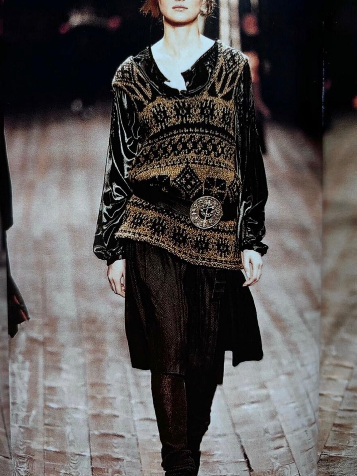 Dries Van Noten Early 2000s ‘Dagger Western’ Buckle Belt Size 32 - 17 Thumbnail